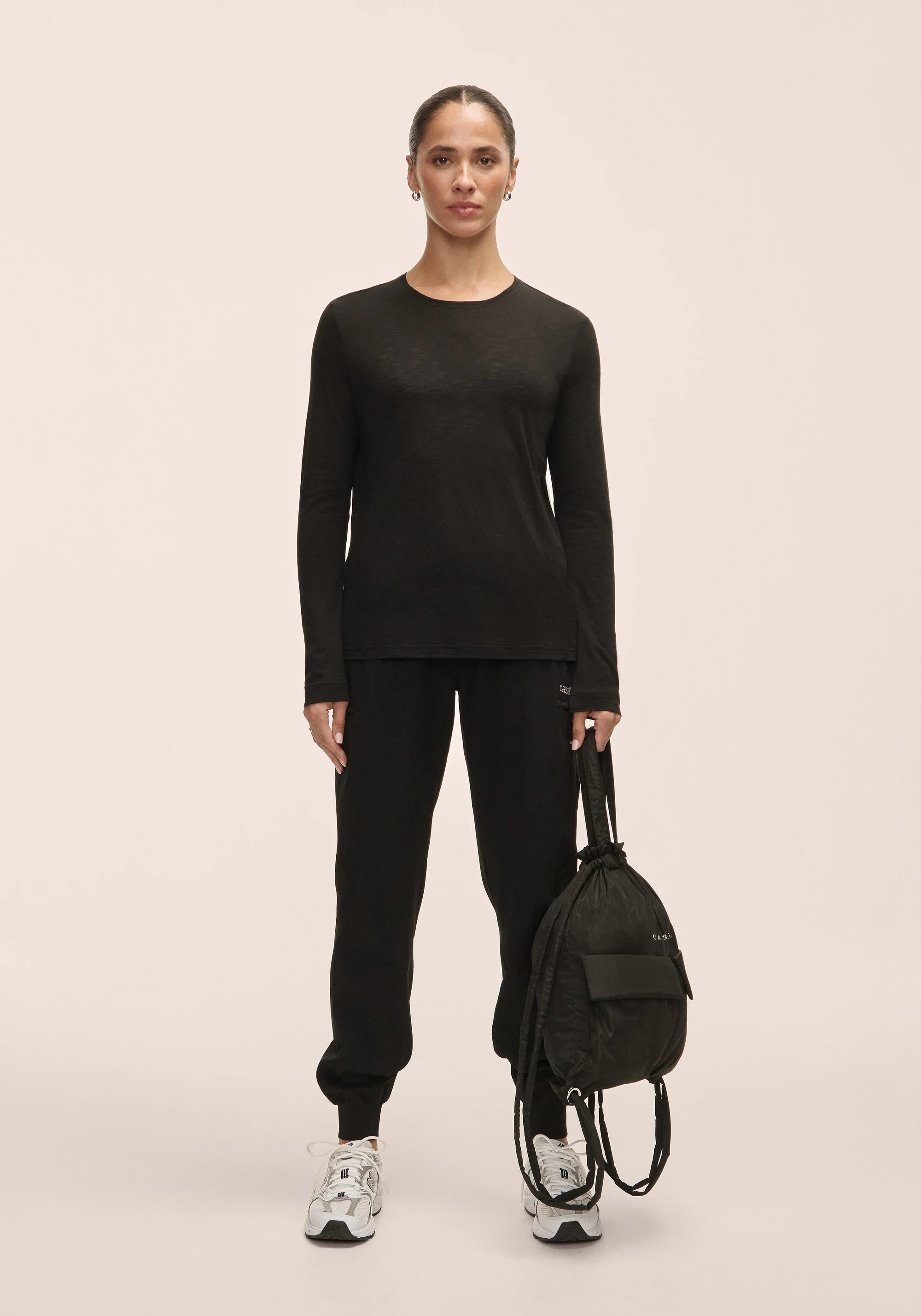 Soft Texture Long Sleeve - Black