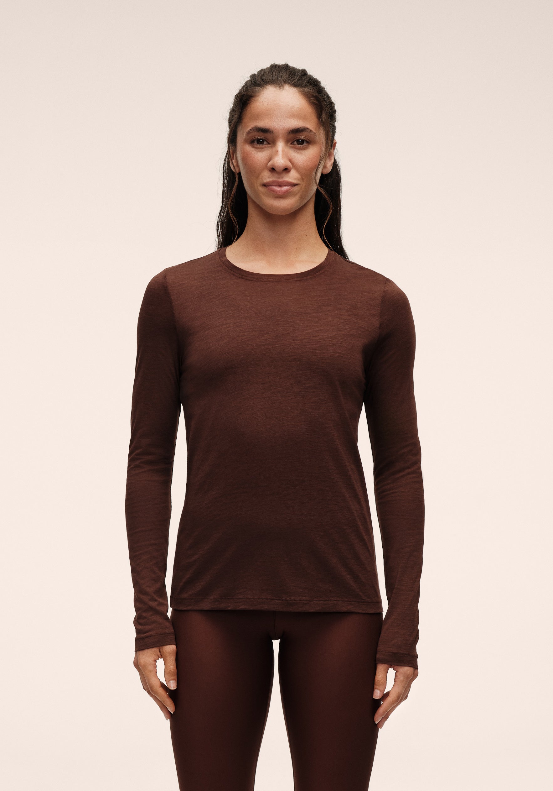 Soft Texture Long Sleeve - Dark Brown