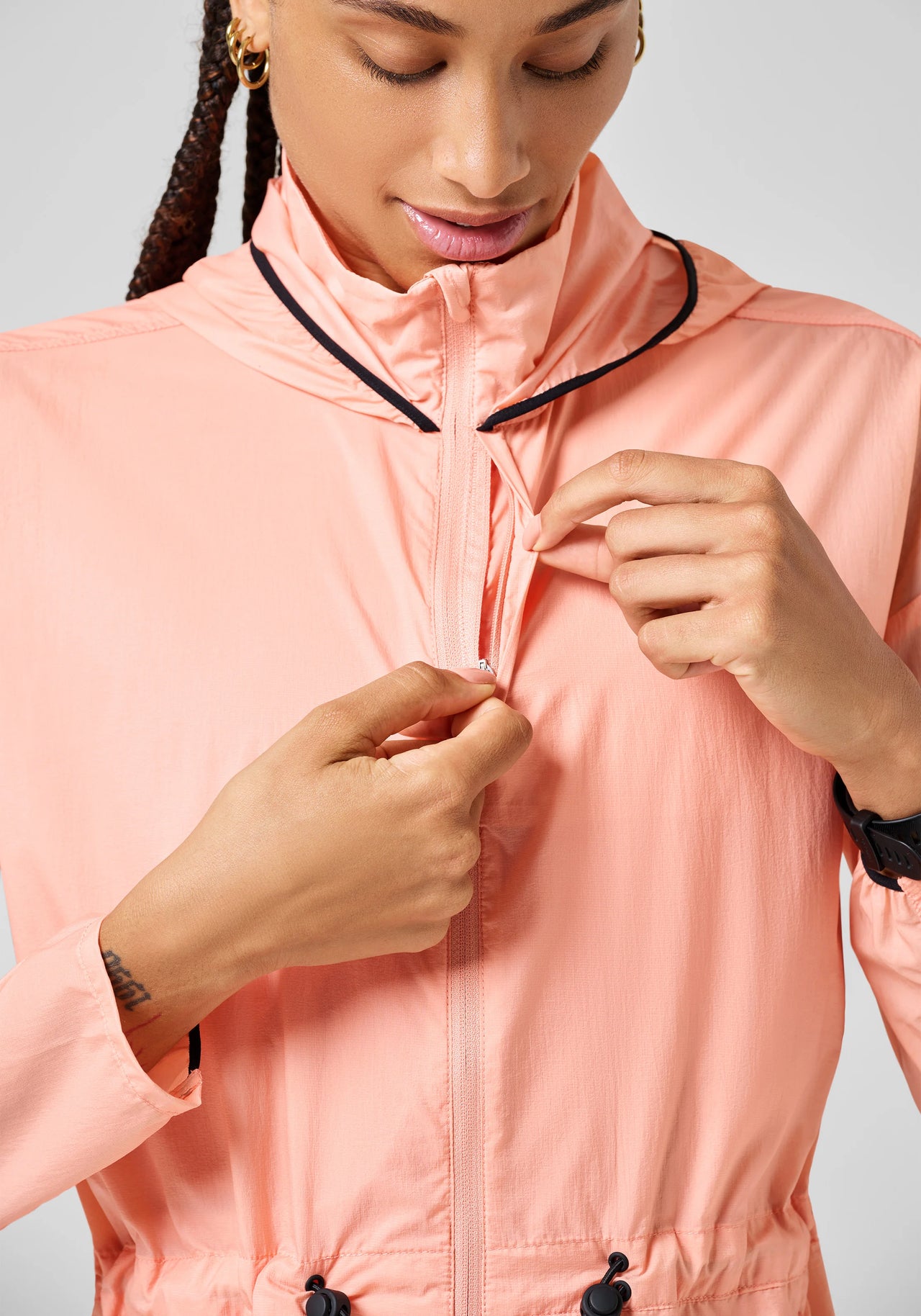 Light Windbreaker Jacket - Peach
