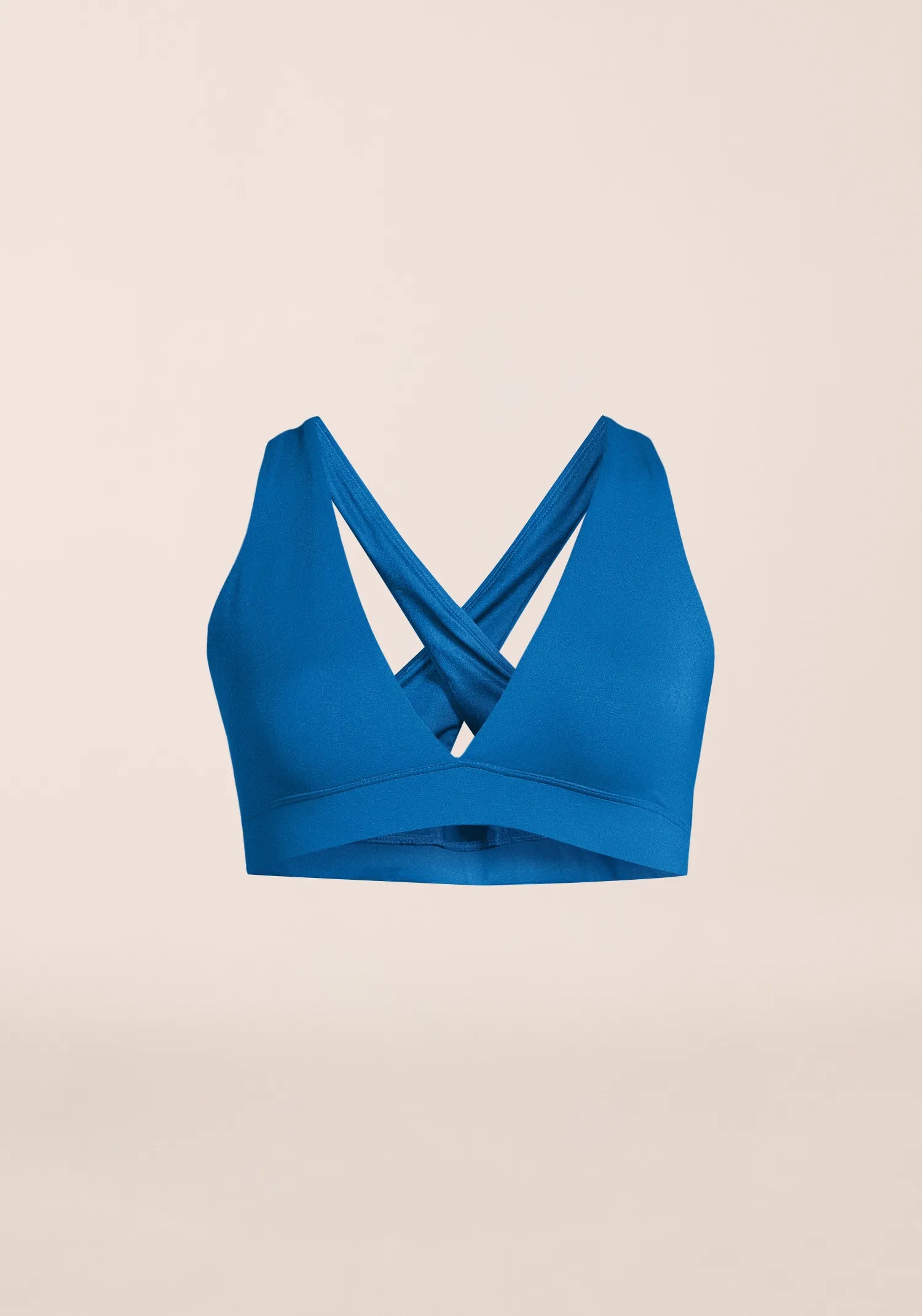 V-Neck Crossback Bikini Top - Blue Teal