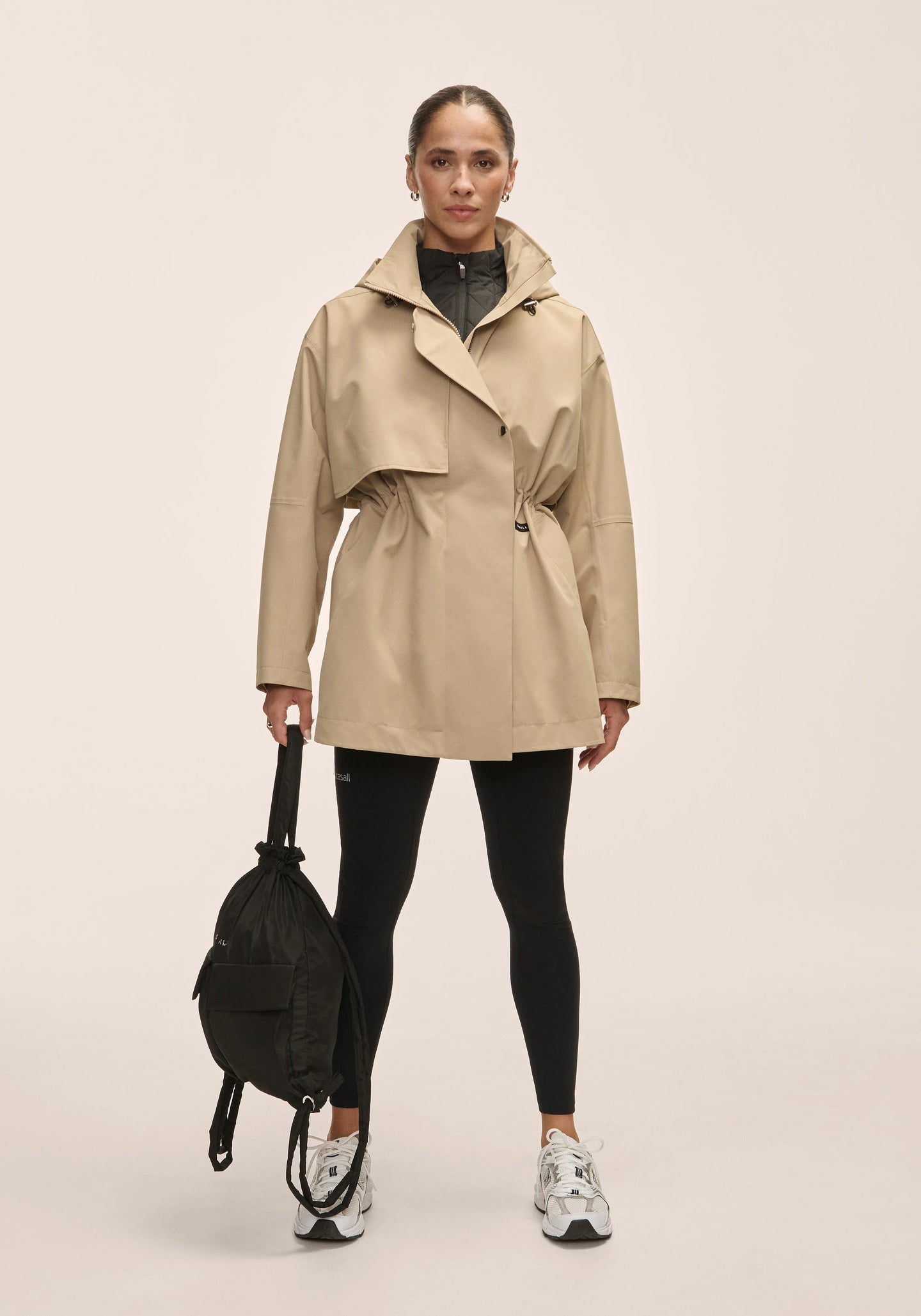 Scandi Trench Rain Coat - Sand Beige