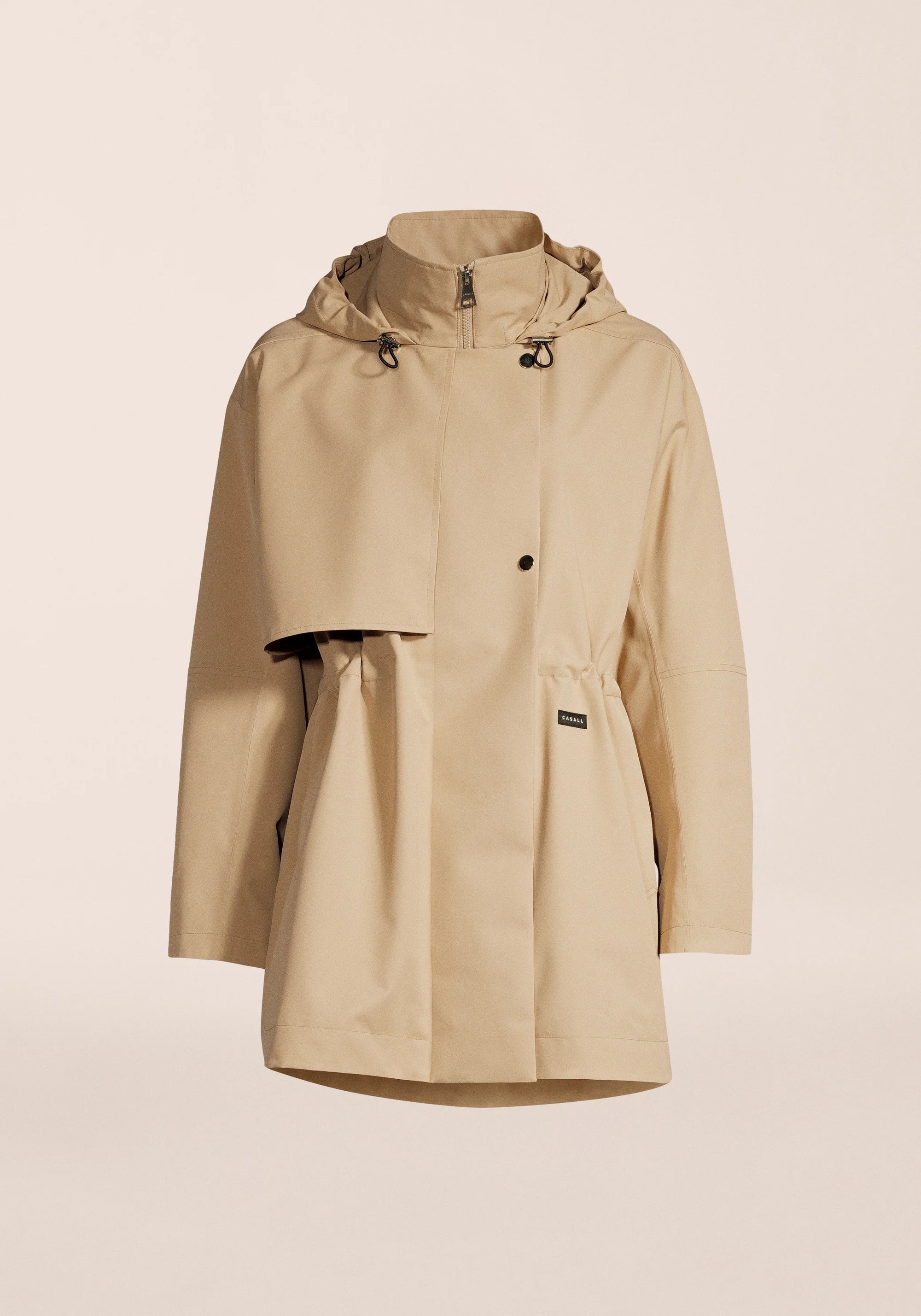 Scandi Trench Rain Coat - Sand Beige