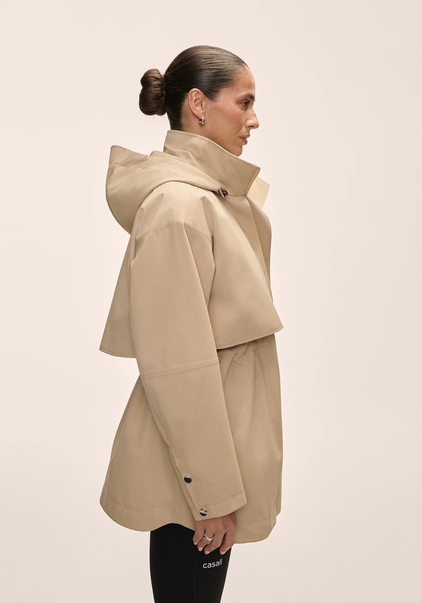 Scandi Trench Rain Coat - Sand Beige