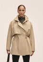 Scandi Trench Rain Coat - Sand Beige