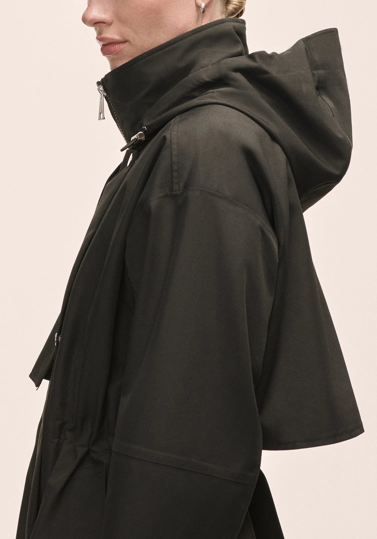 Scandi Trench Rain Coat - Black