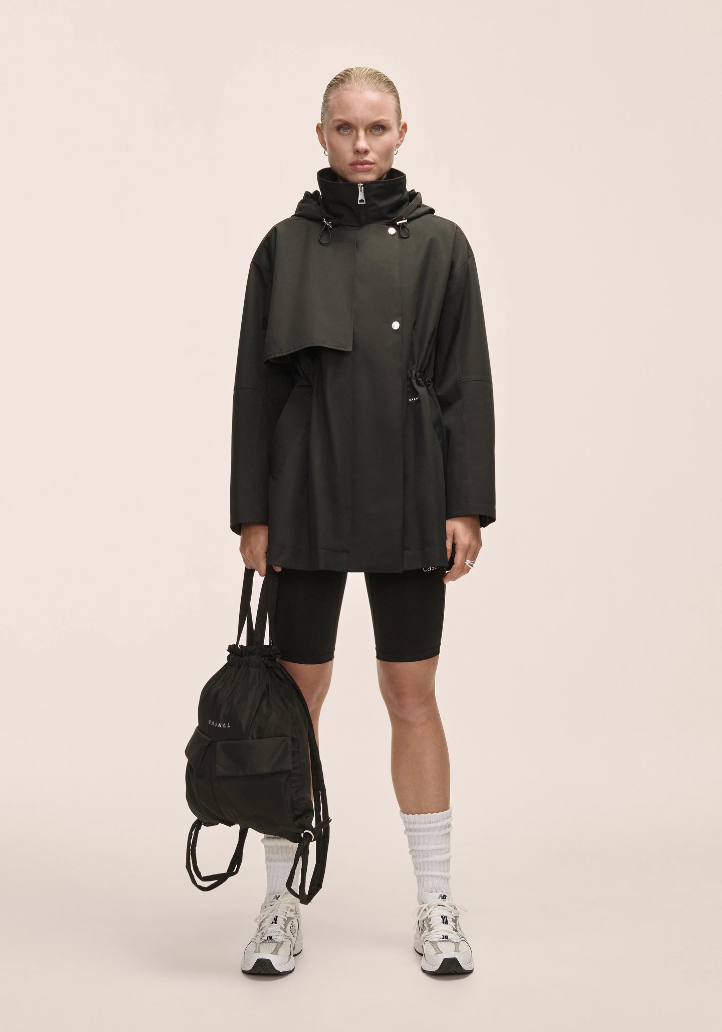 Scandi Trench Rain Coat - Black