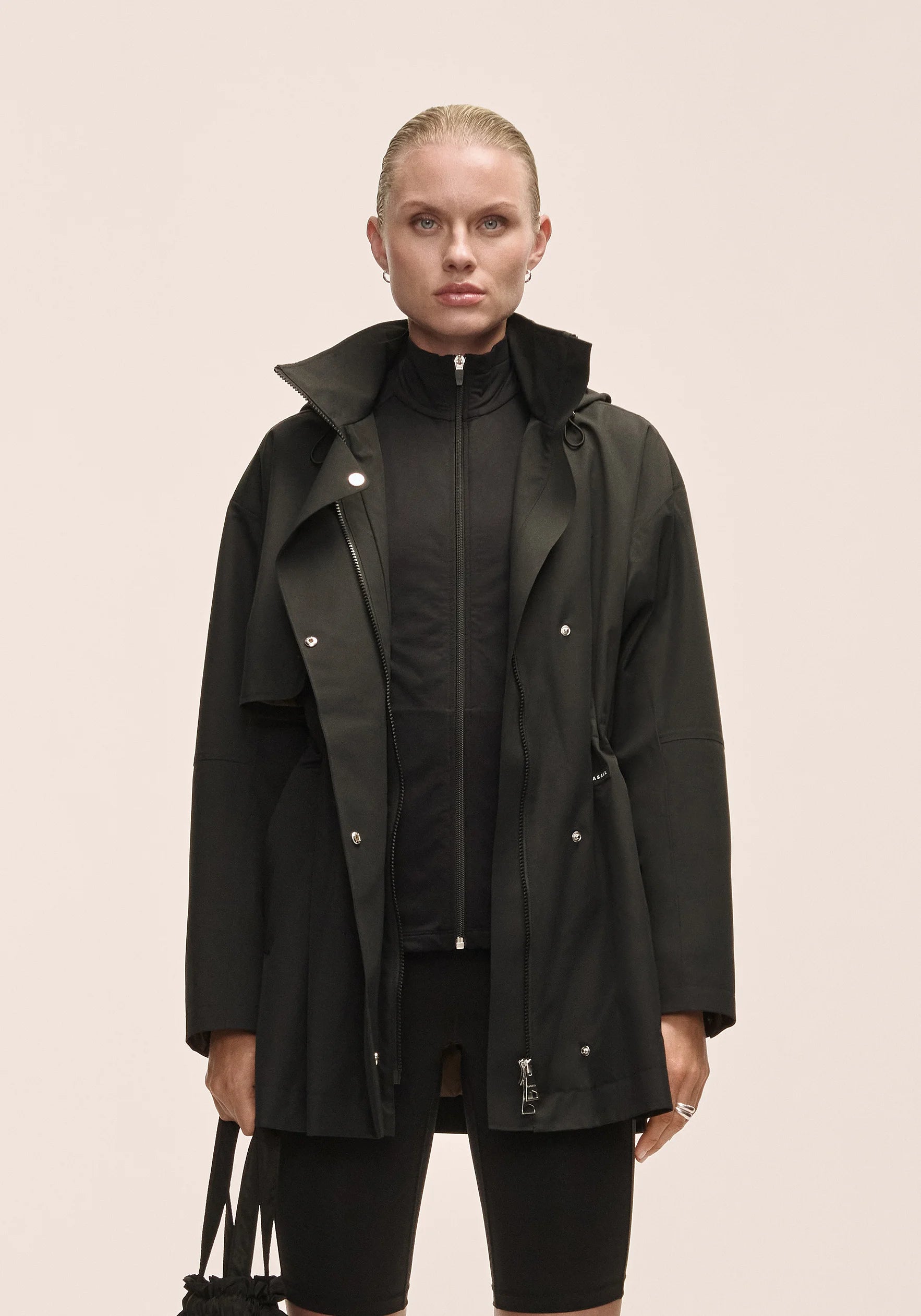 Scandi Trench Rain Coat - Black