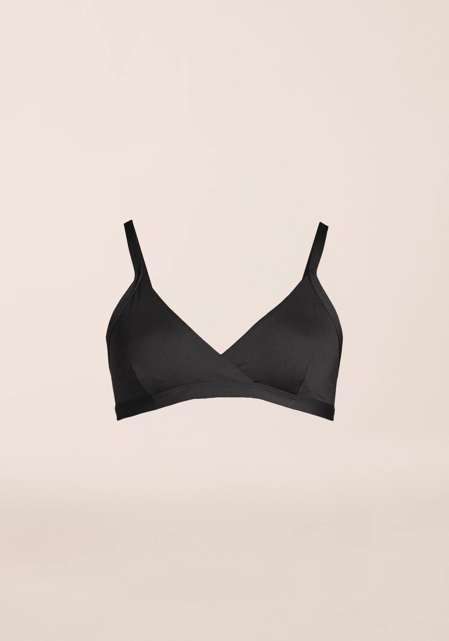 Overlap Bikini Top - Black