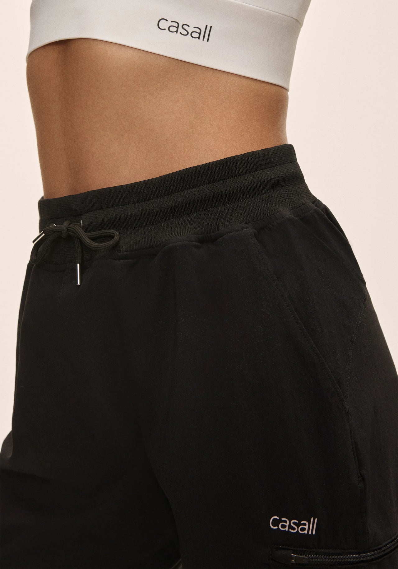 Step Woven Pants - Black