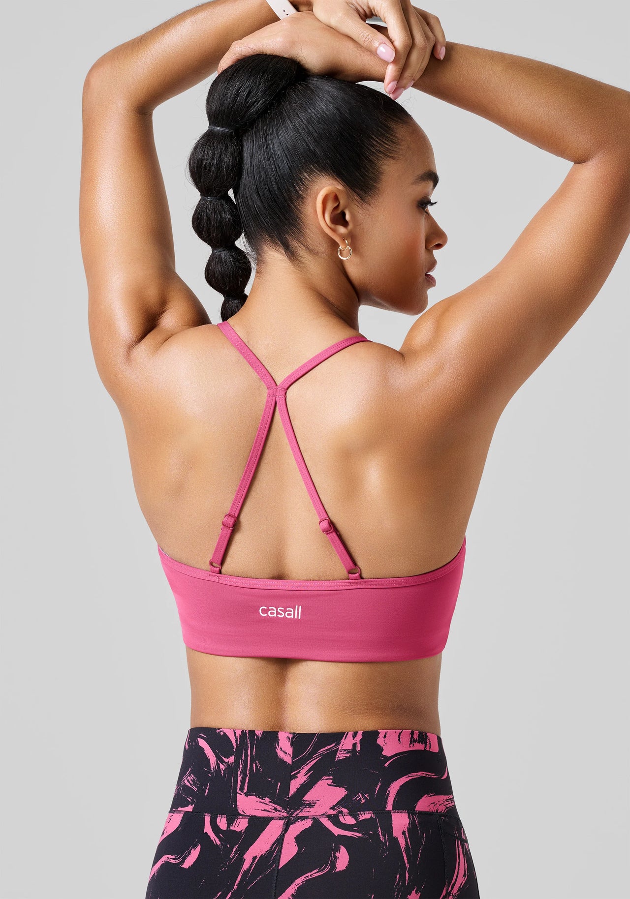 Sleek Strappy Sports Bra - French Rose
