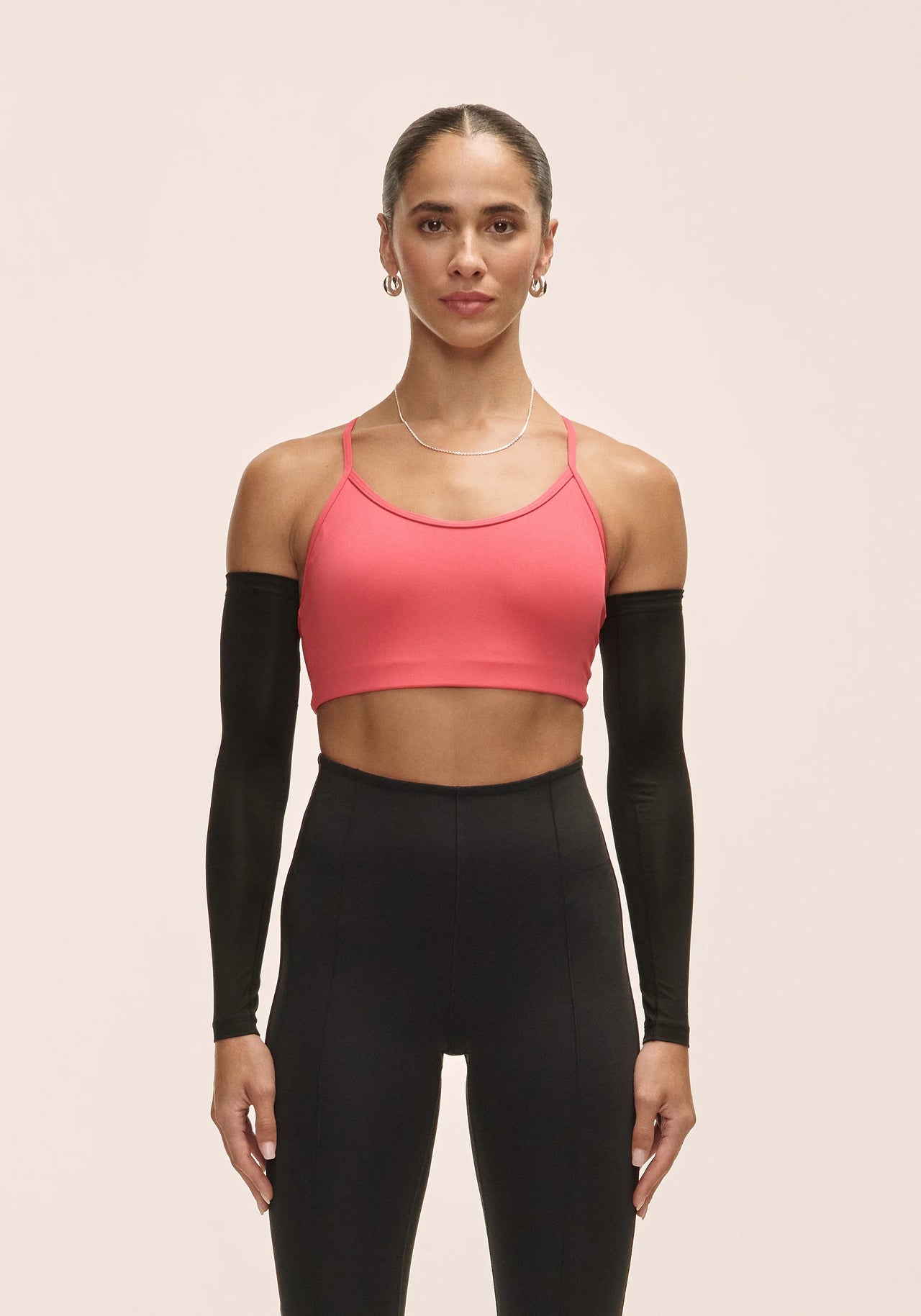 Sleek Strappy Sports Bra - Ruby Blush