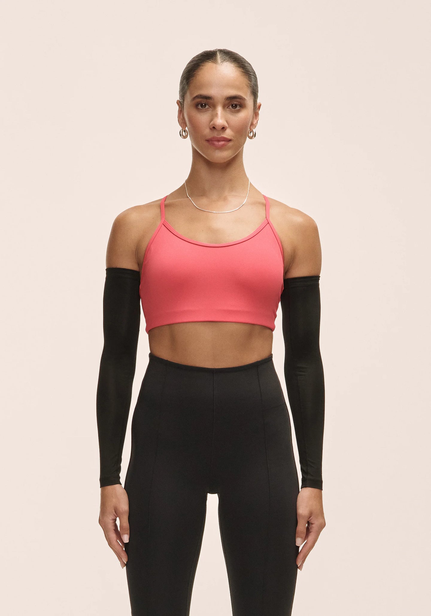 Sleek Strappy Sports Bra - Ruby Blush