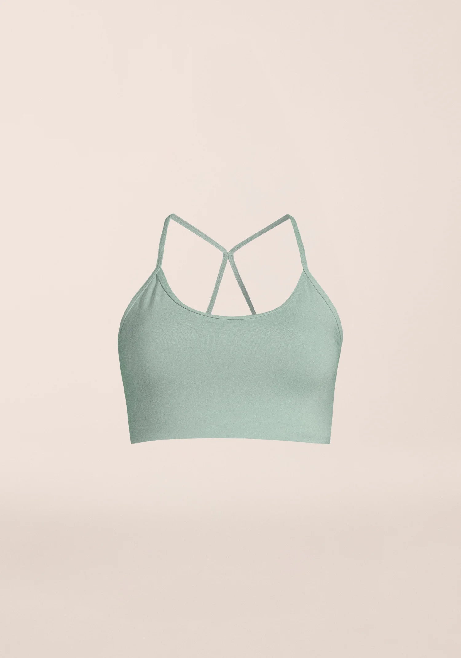 Sleek Strappy Sports Bra - Statue Green