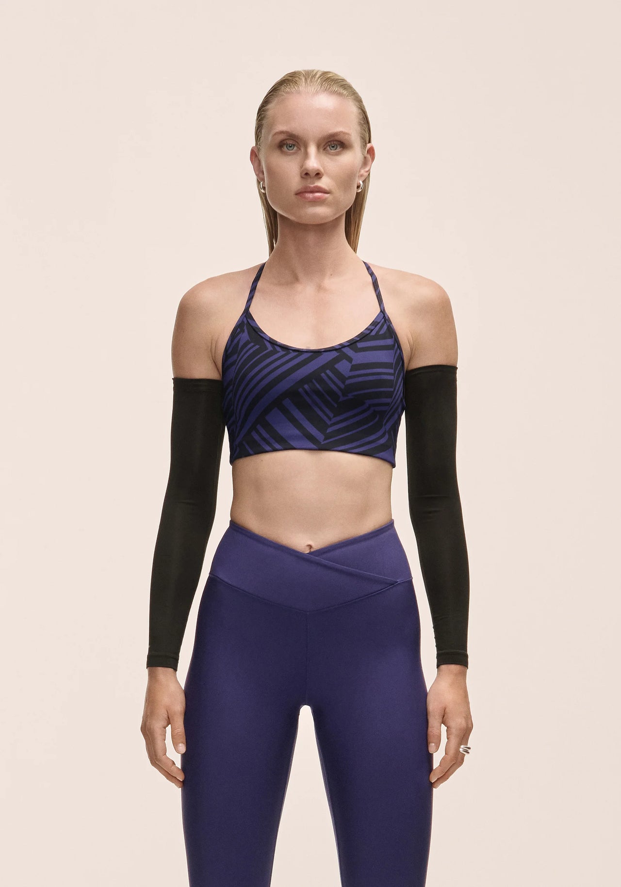 Sleek Strappy Sports Bra - Vivid Purple