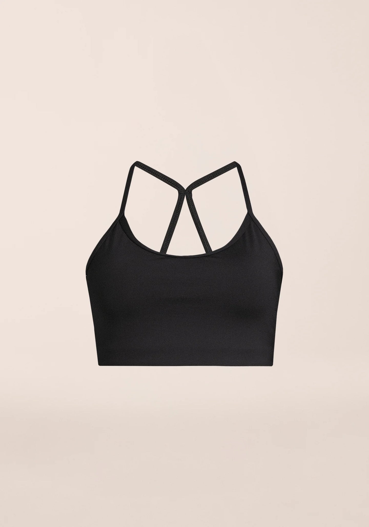 Sleek Strappy Sports Bra - Black