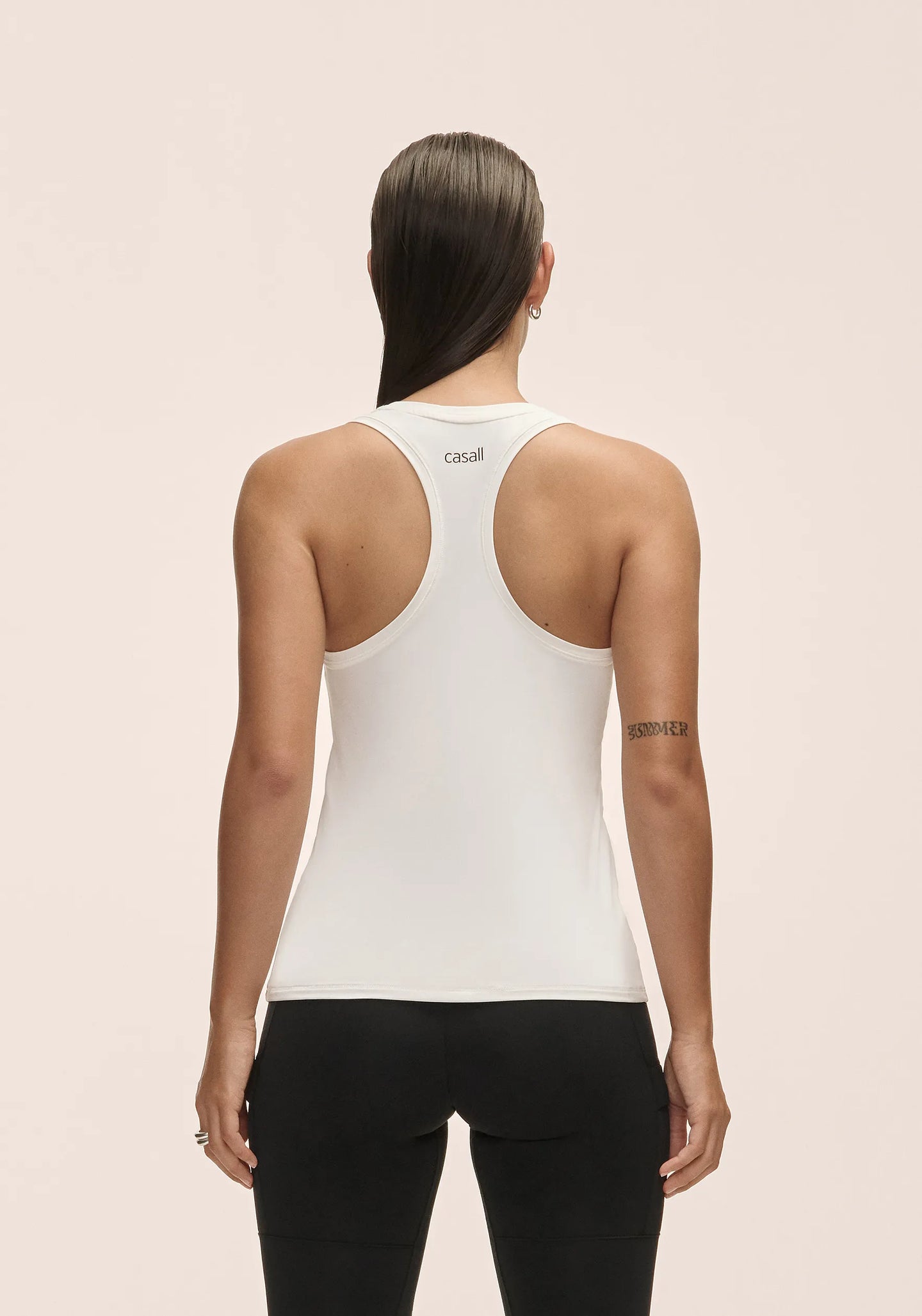 Essential Racerback Tank - White