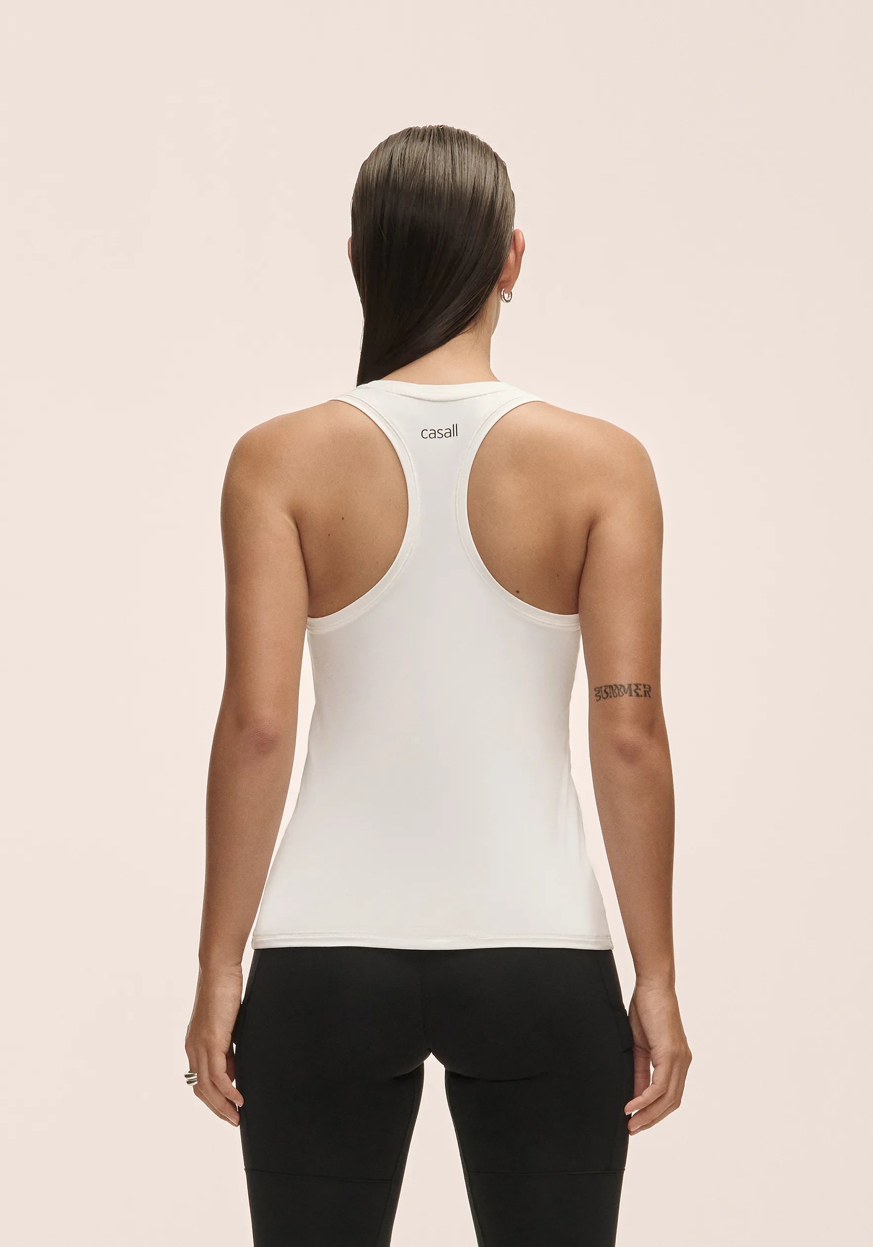 Essential Racerback Tank - White