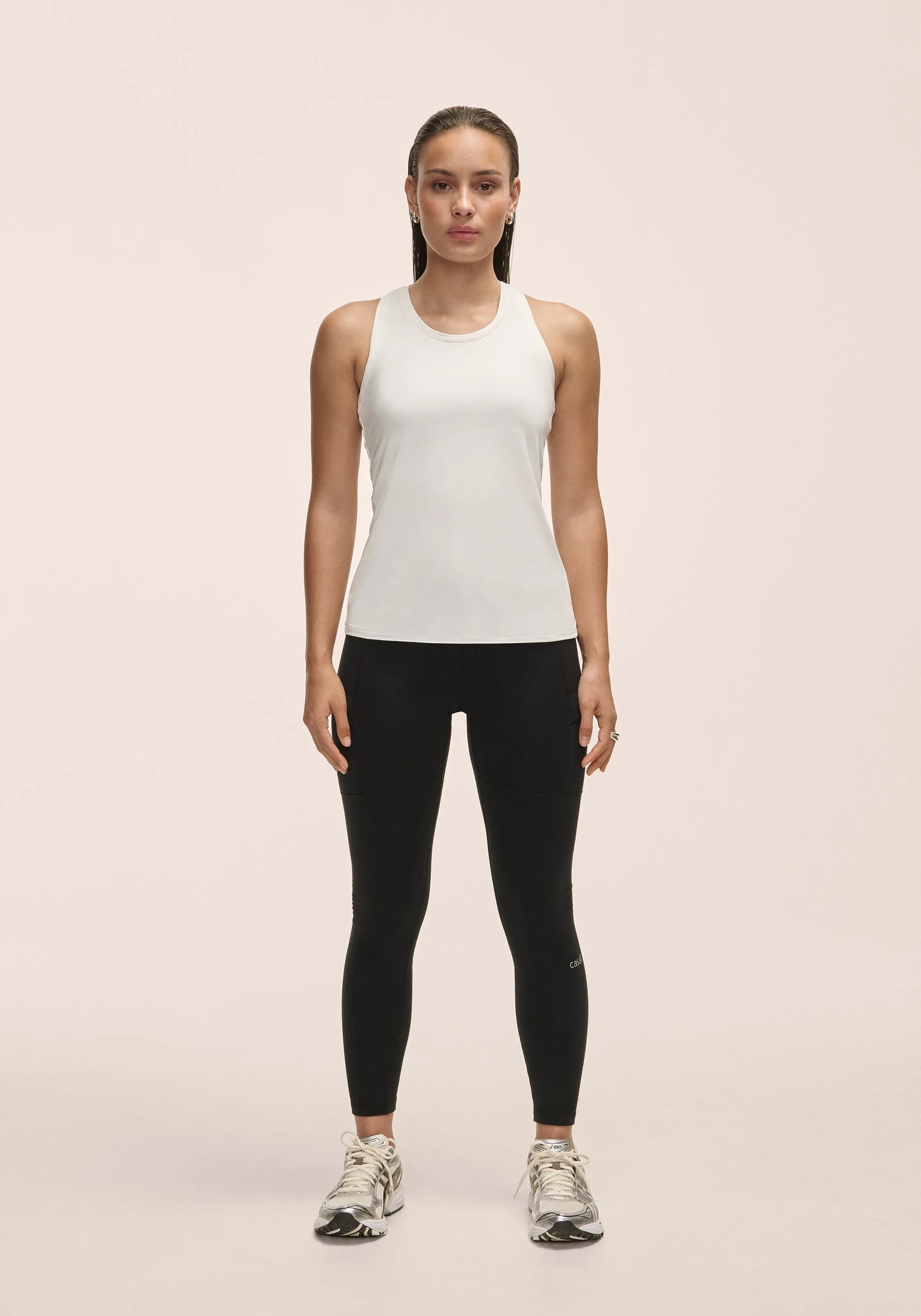 Essential Racerback Tank - White