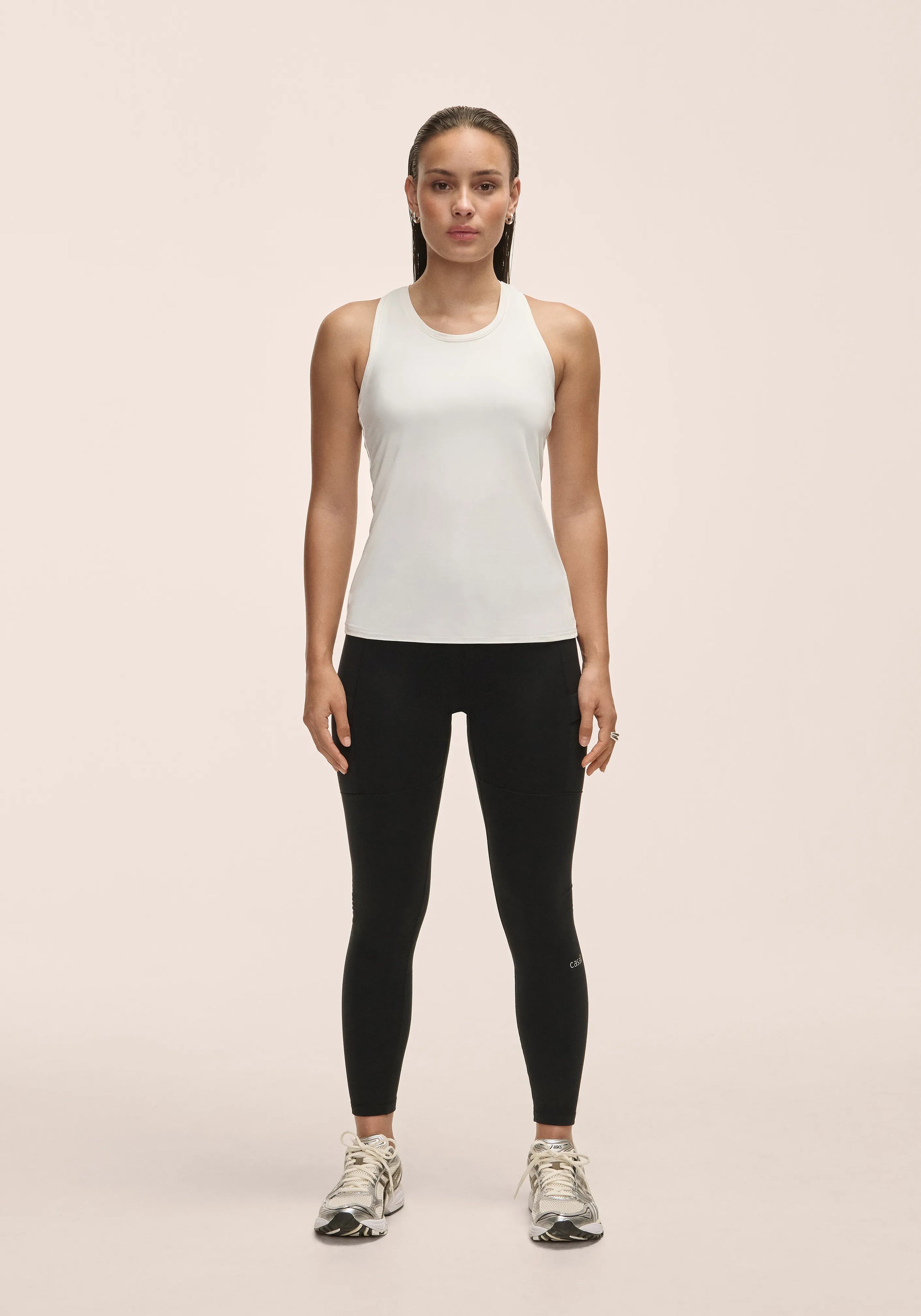 Essential Racerback Tank - White