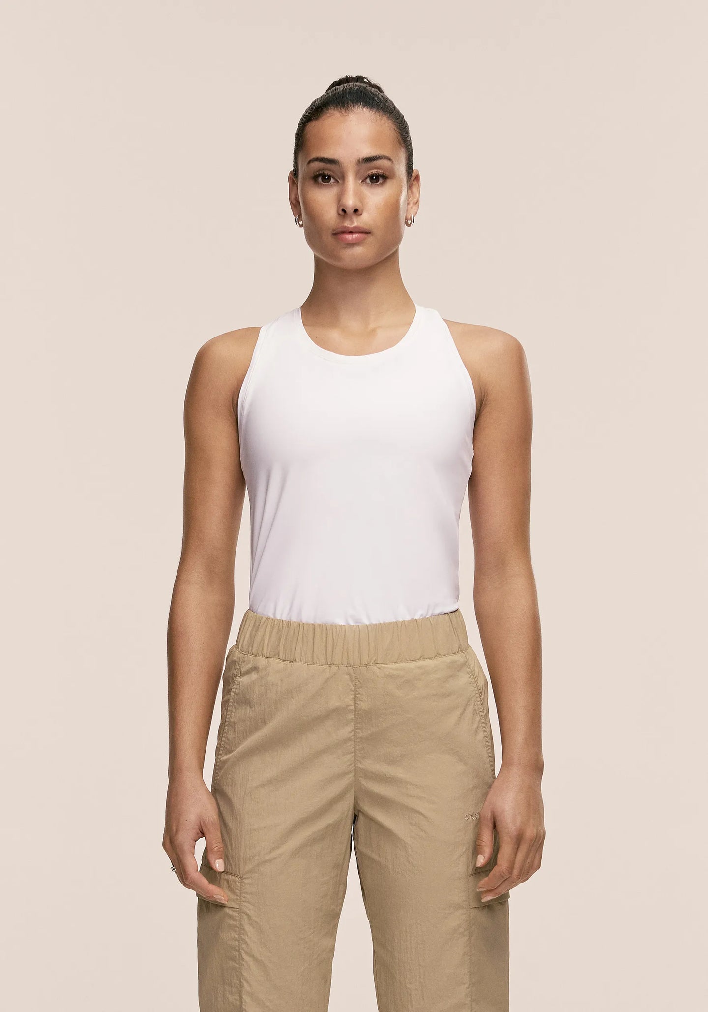 Essential Racerback Tank - White