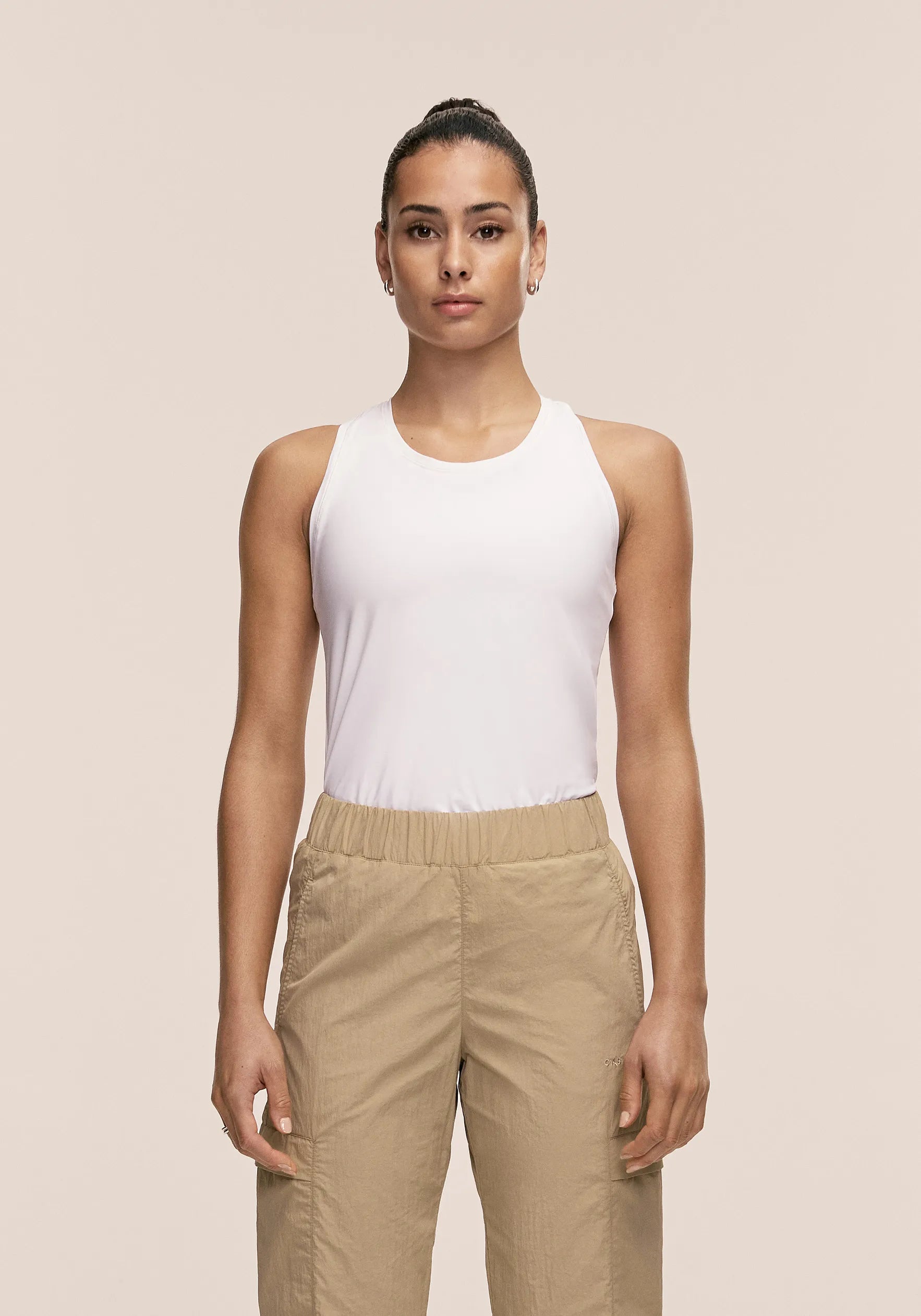 Essential Racerback Tank - White