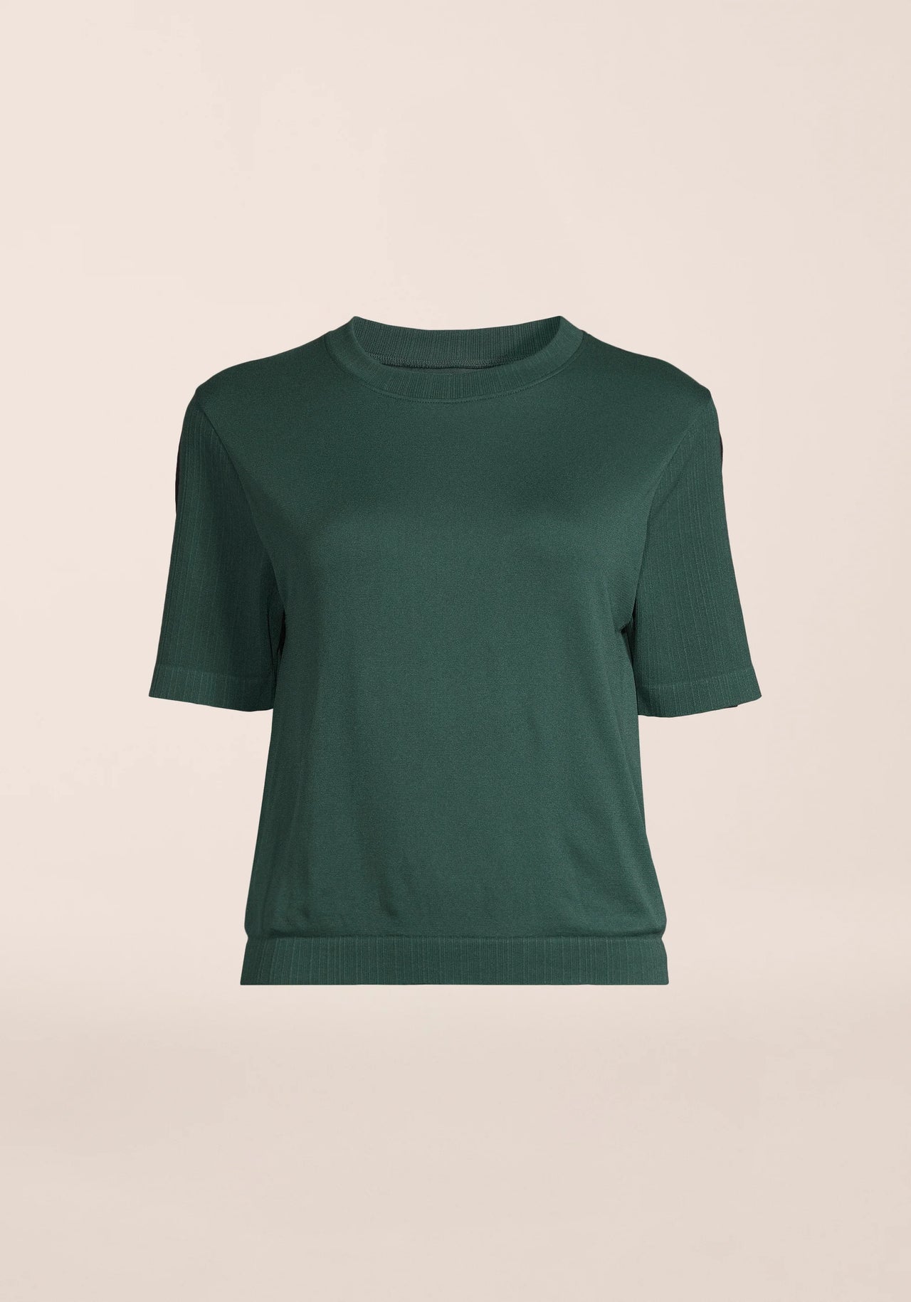 Seamless Rib Sleeve Tee Dark Pine