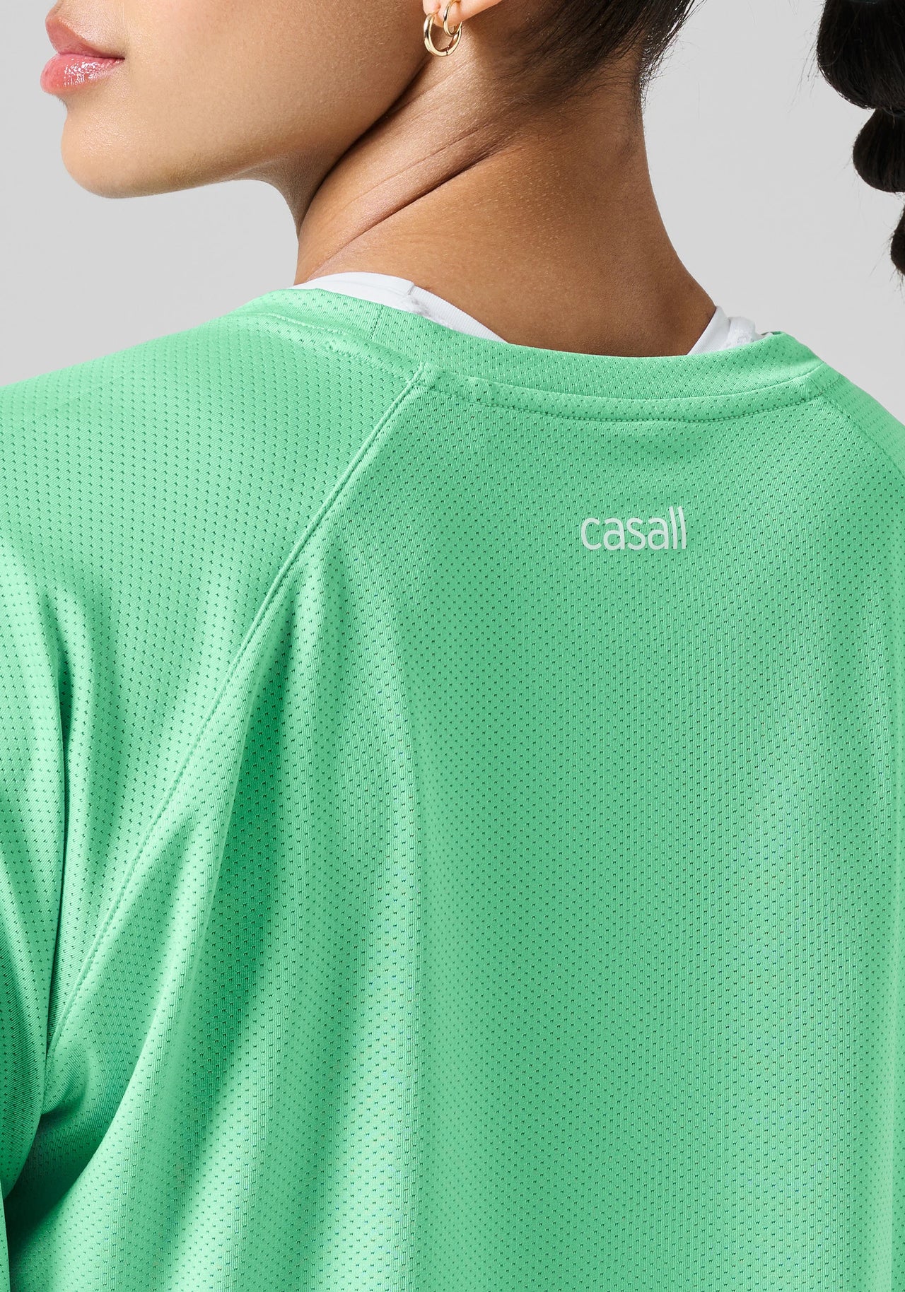 Laser Mesh Crop Tee - Apple Crush