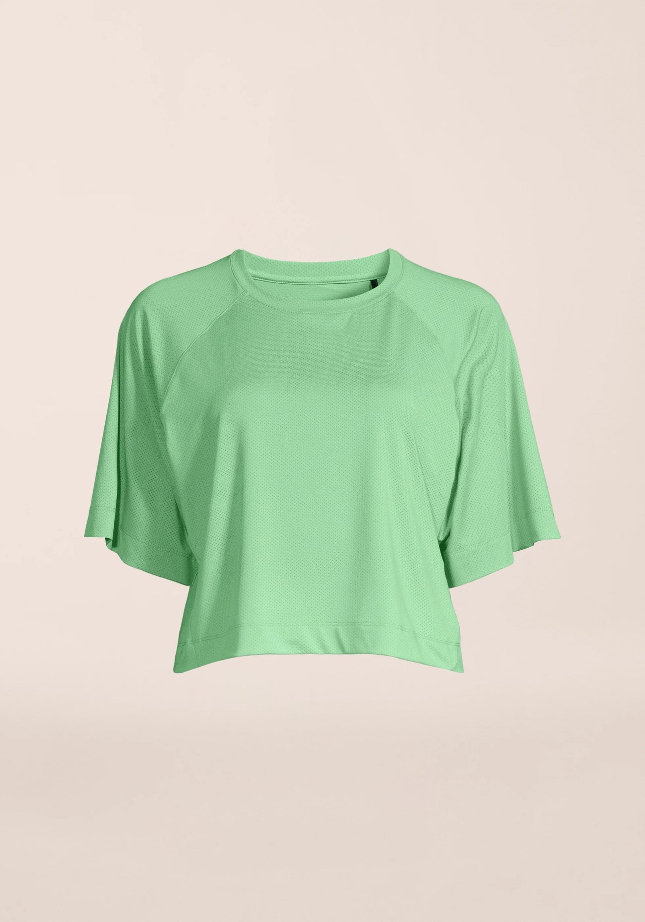 Laser Mesh Crop Tee - Apple Crush