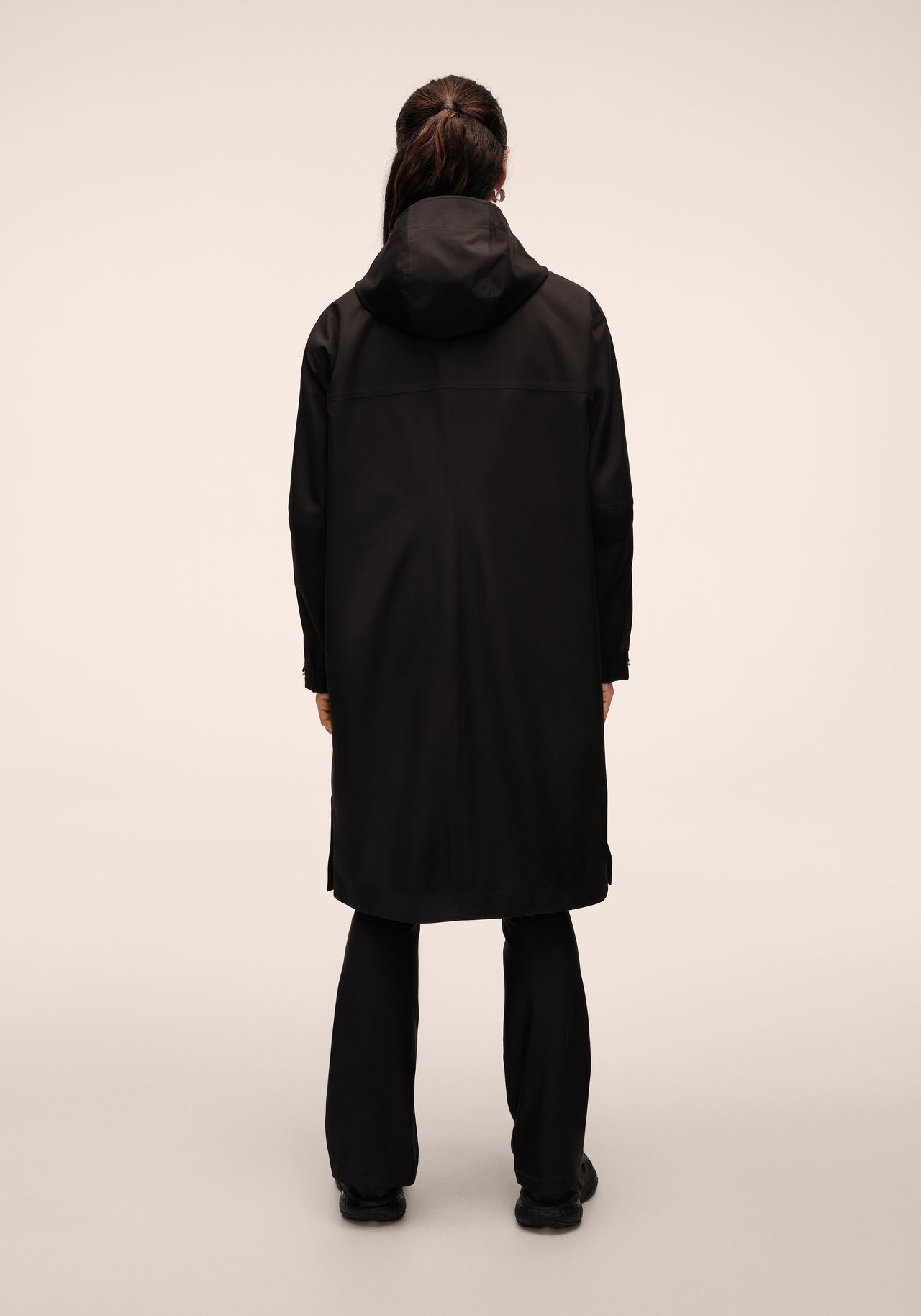 Light Padded Rain Parka - Black