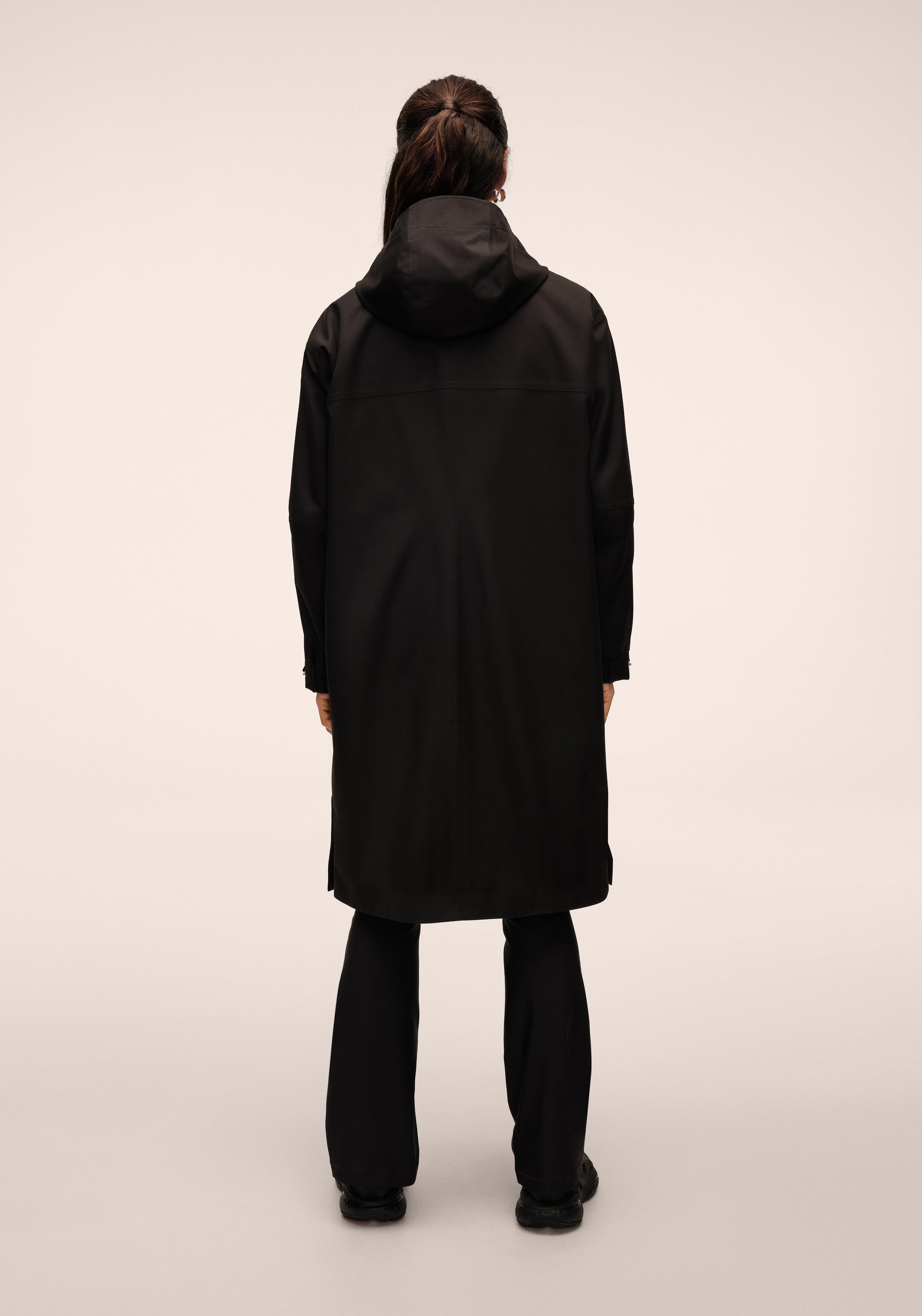 Light Padded Rain Parka - Black