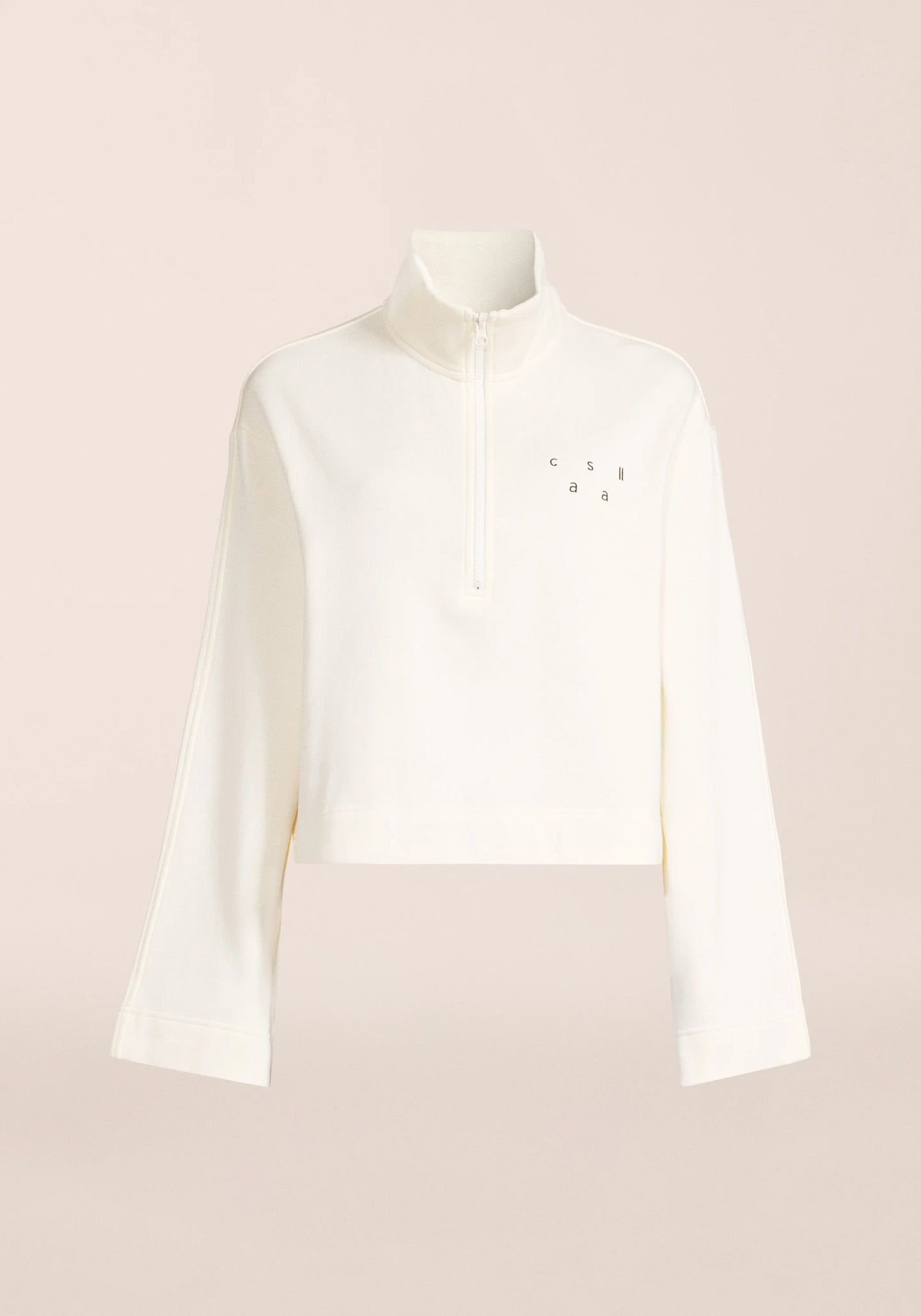 Comfy Half Zip Sweater Off White