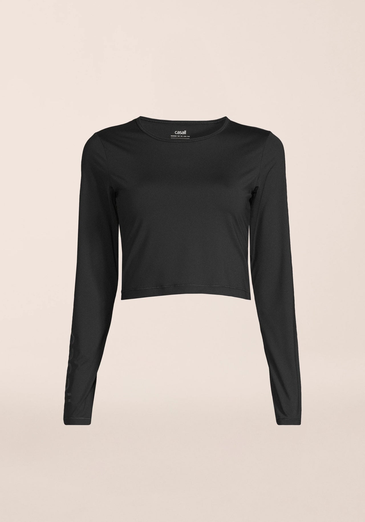 Graphic Crop Long Sleeve - Black