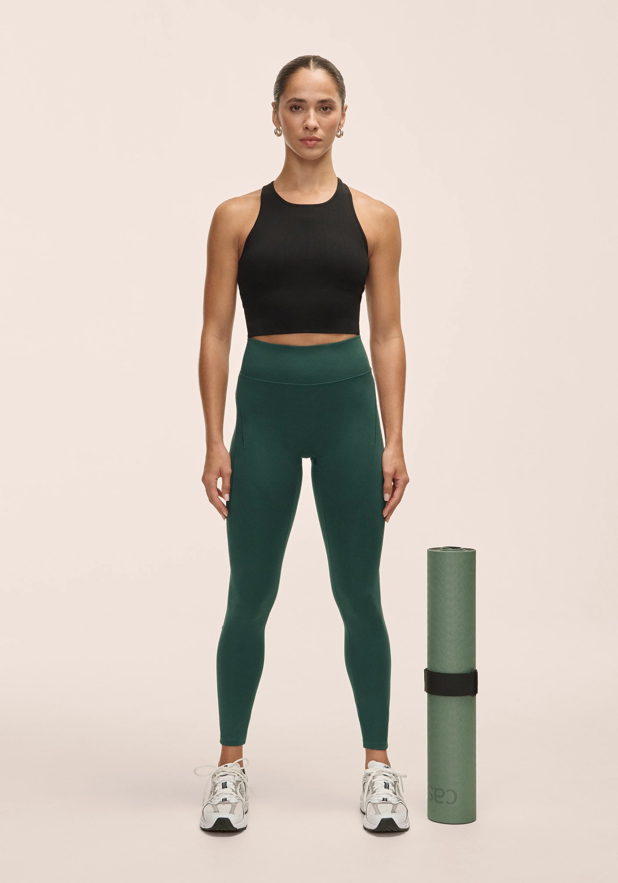 Dynamic High Waist Tights Dark Pine