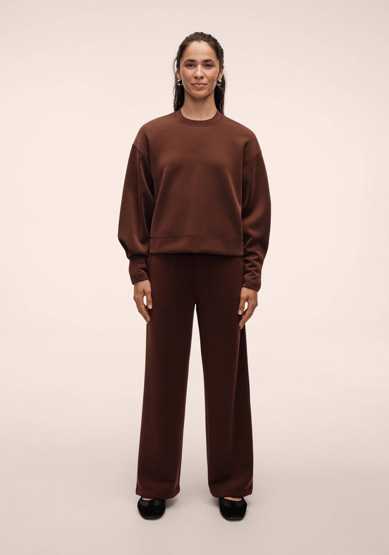 Peachy Straight Leg Jogger - Dark Brown