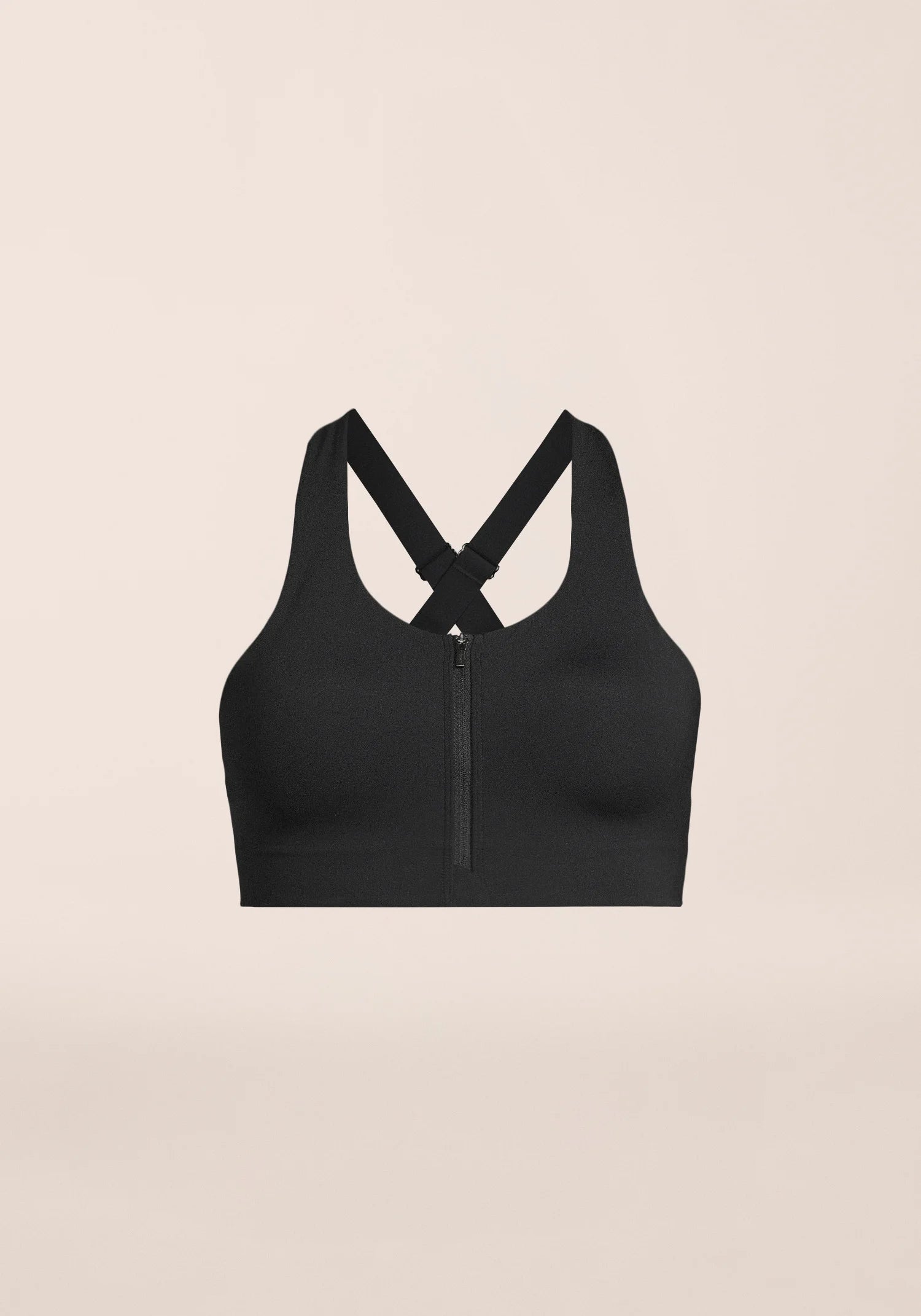 Impact Zip Sports Bra - Black