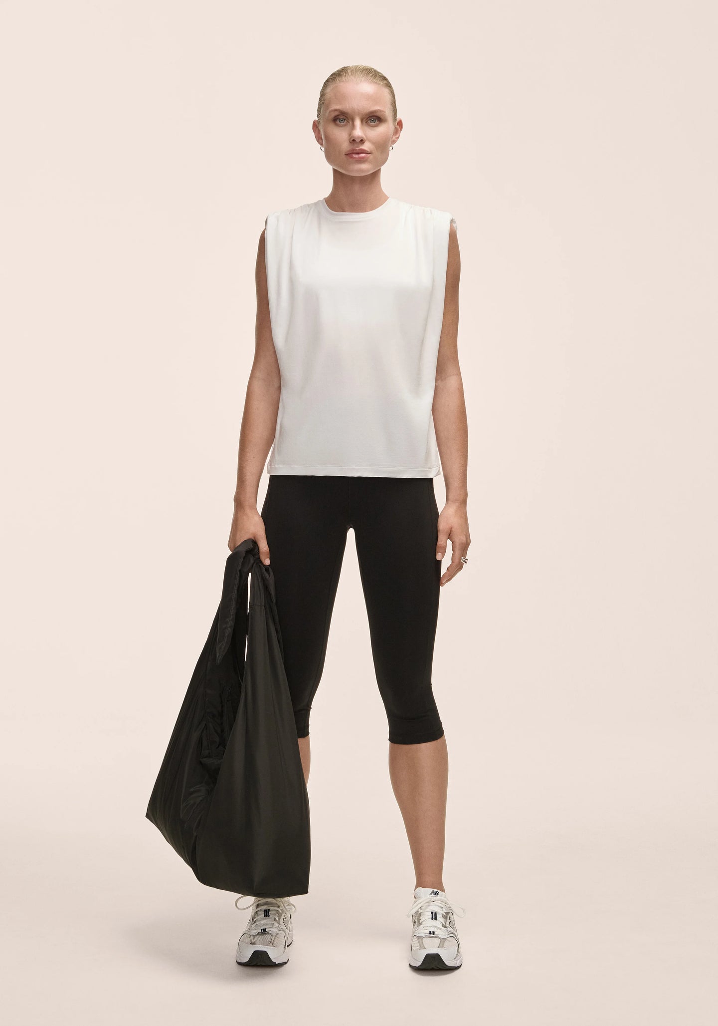 Delight Shoulder Crease Tee - White