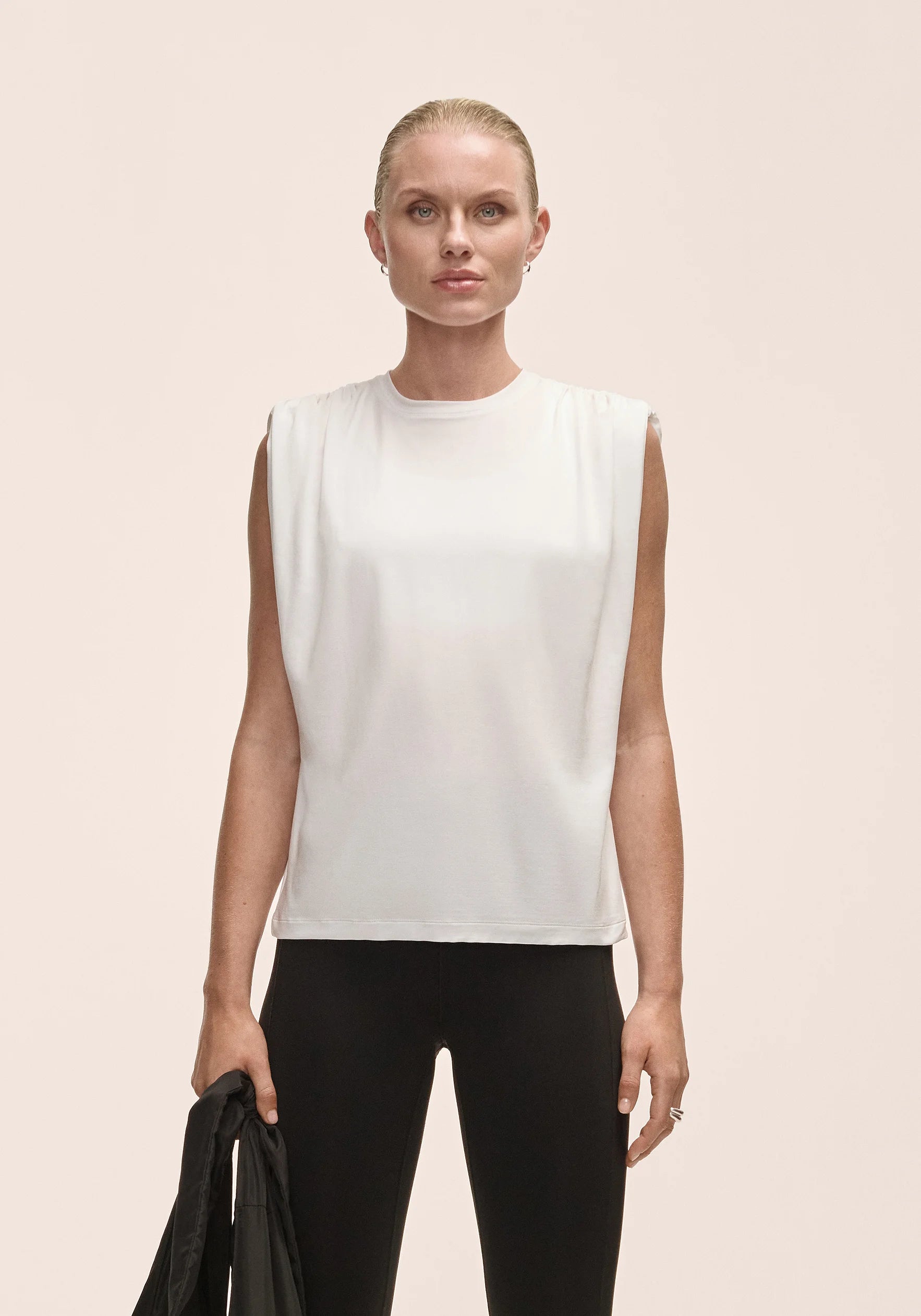 Delight Shoulder Crease Tee White