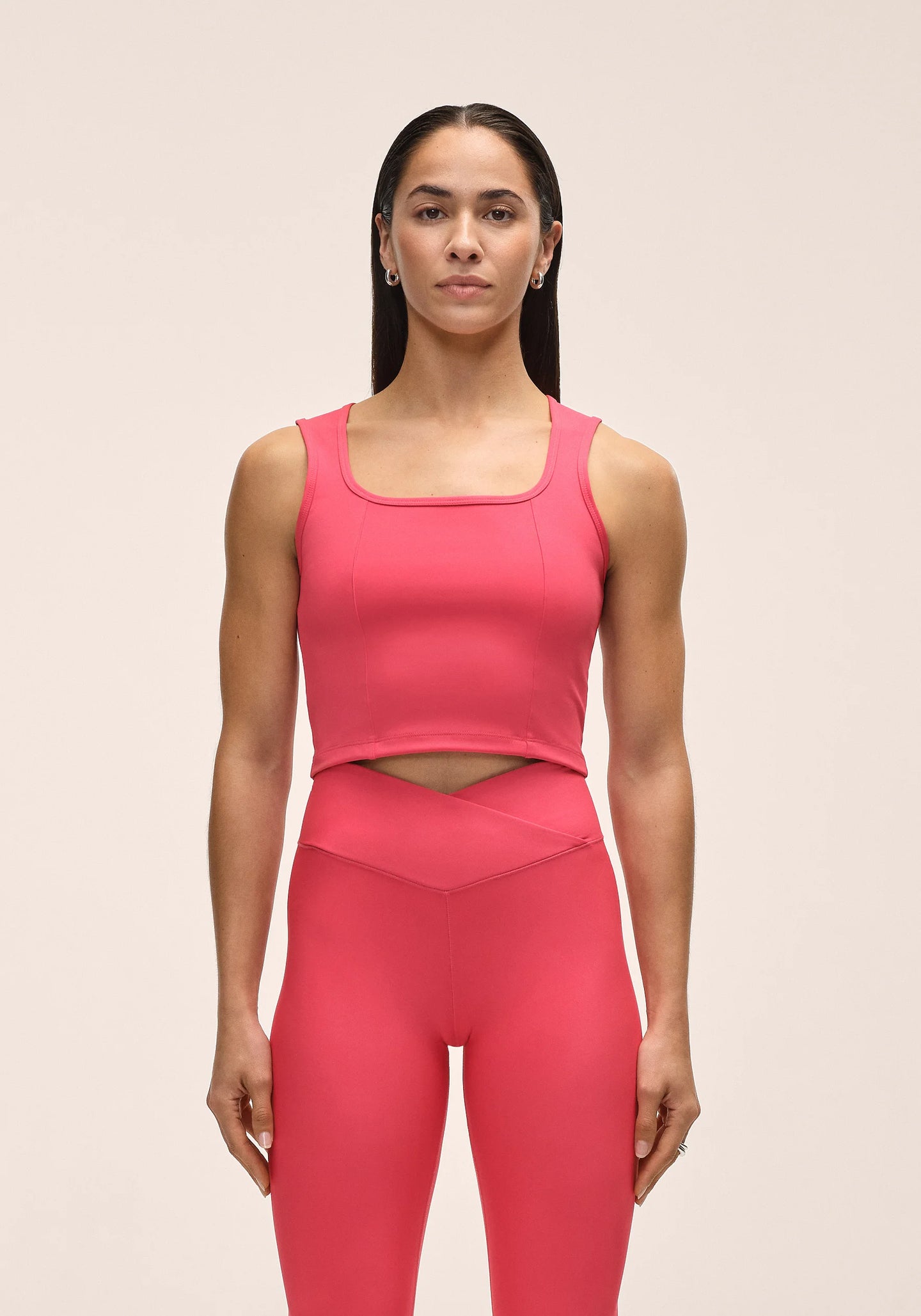 Edge Crop Top Ruby Blush