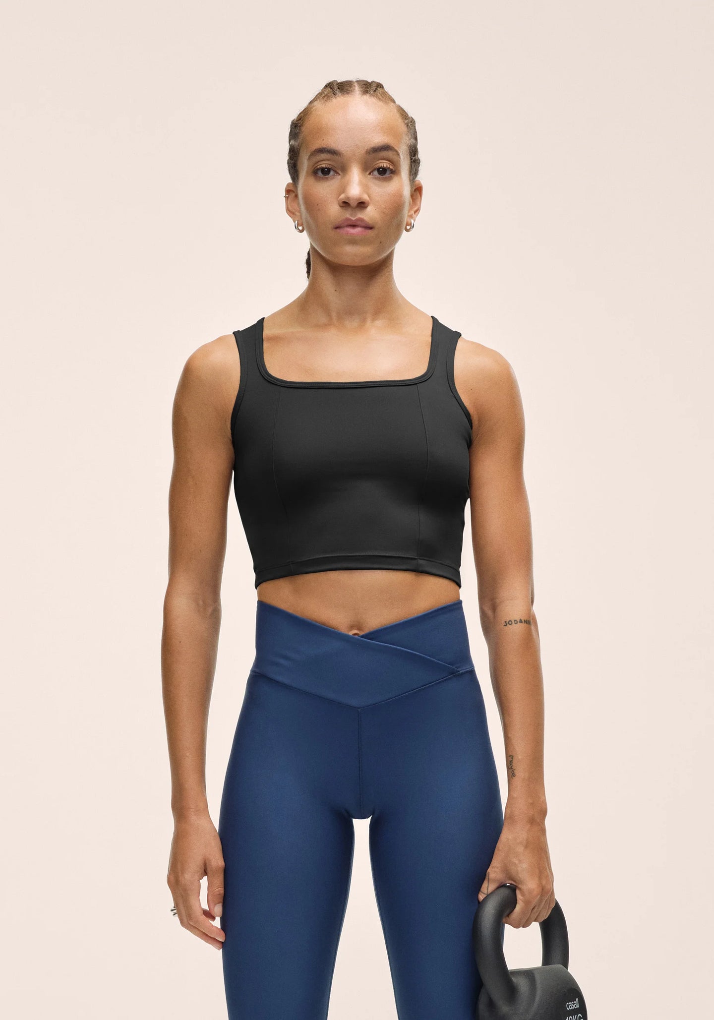Edge Crop Top Black