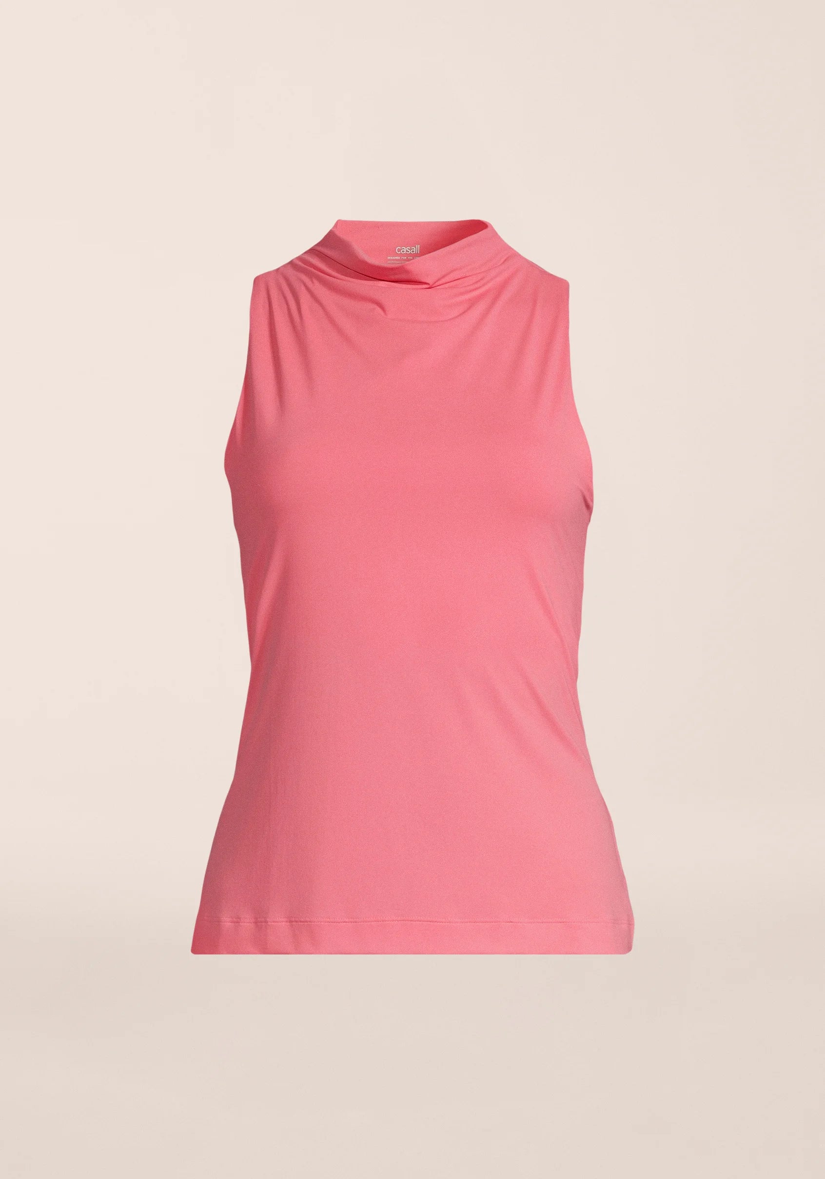 Drapy Funnel Neck Top - Soft Berry
