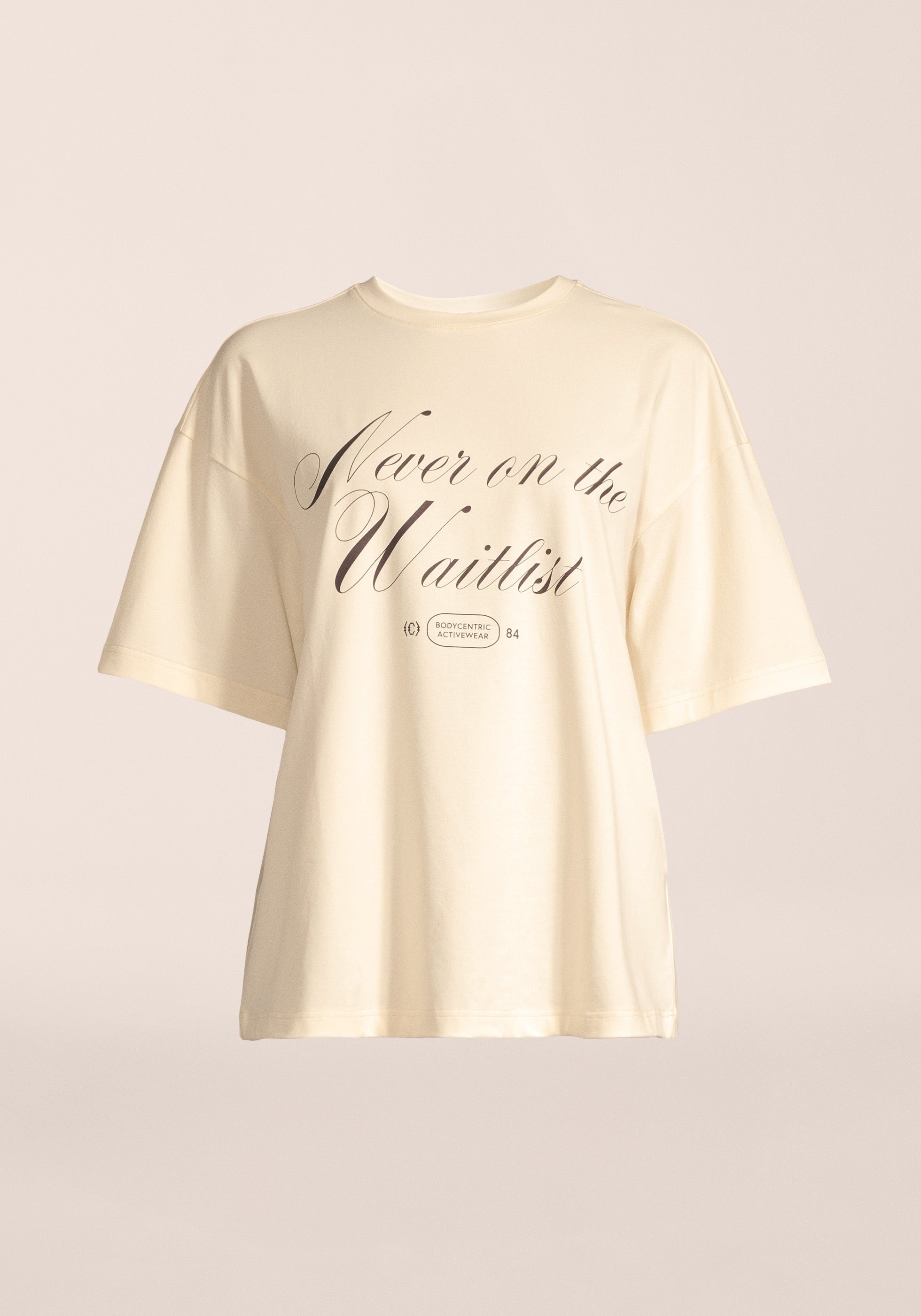 Oversized Cotton Tee  - Cream
