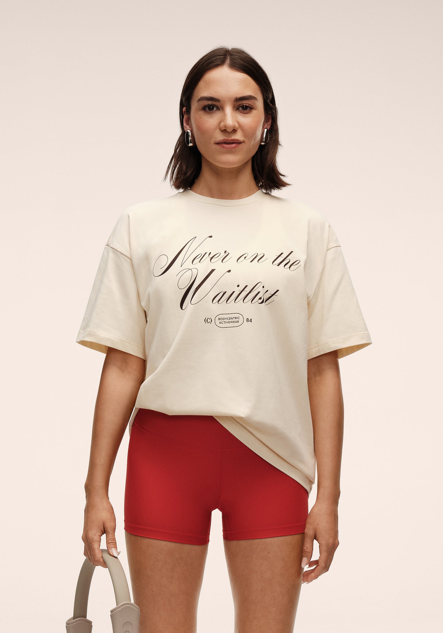 Oversized Cotton Tee  - Cream
