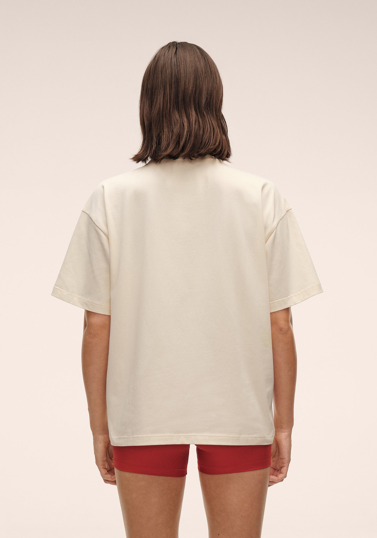 Oversized Cotton Tee  - Cream
