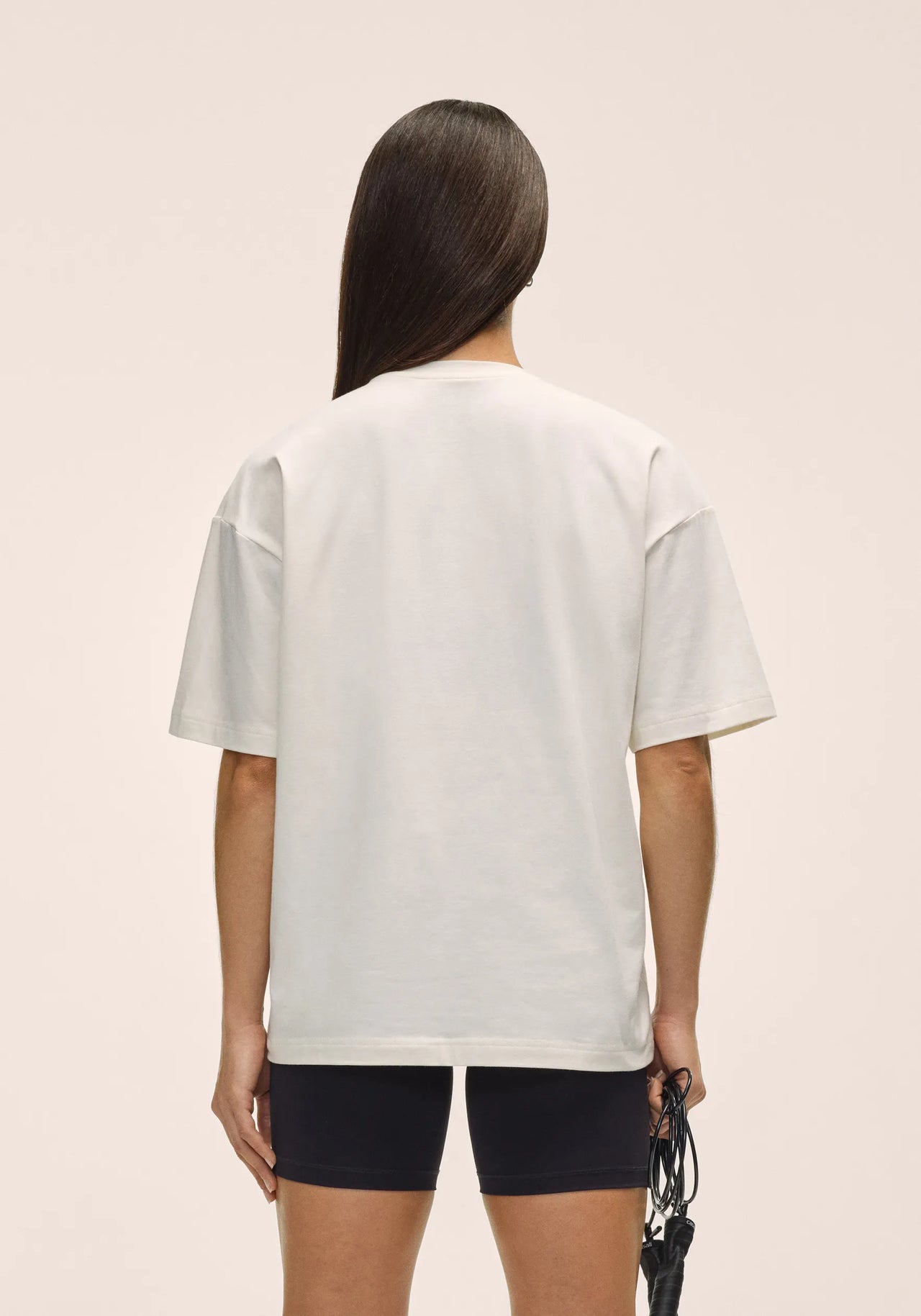 Oversized Cotton Tee  - Off White