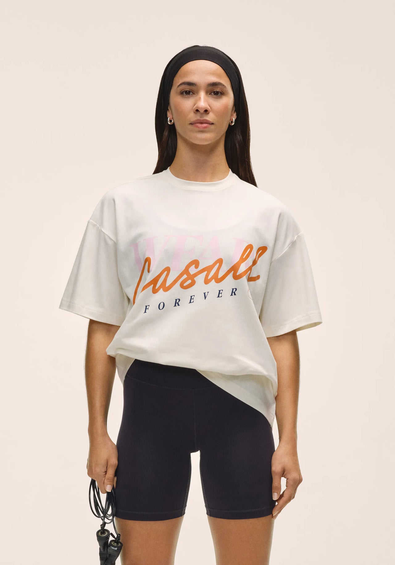 Oversized Cotton Tee  - Off White