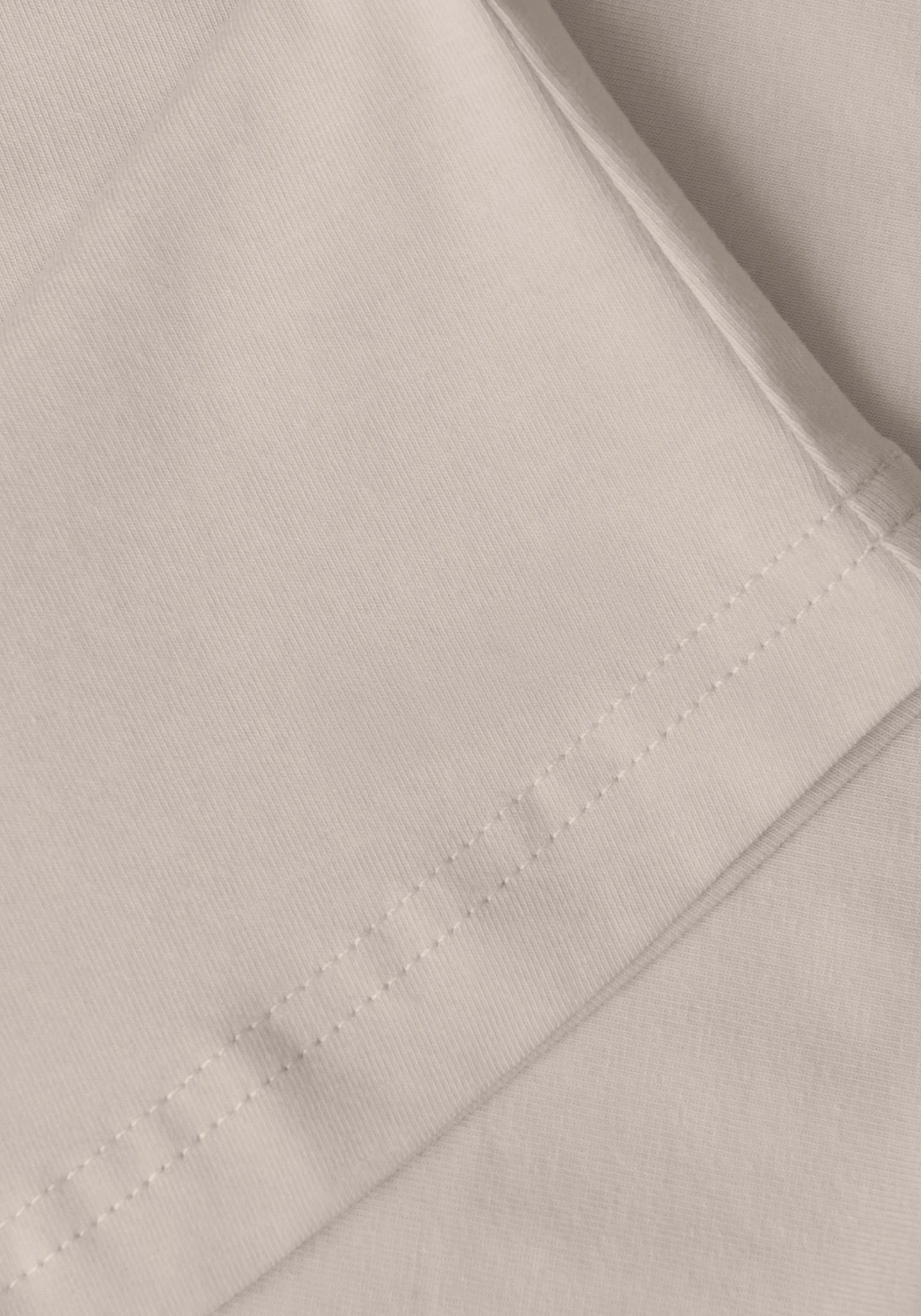 Cotton Blend Slim Tee - Off White