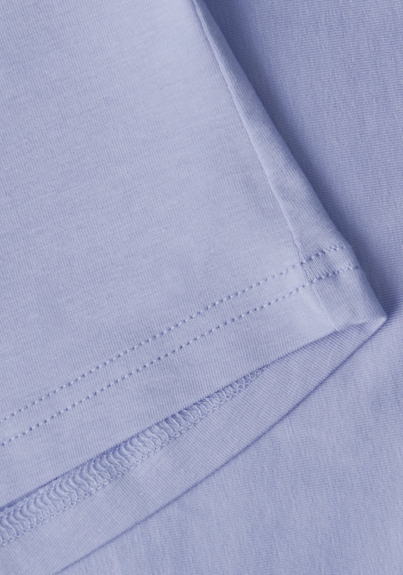 Cotton Blend Slim Tee - Blueberry Mist