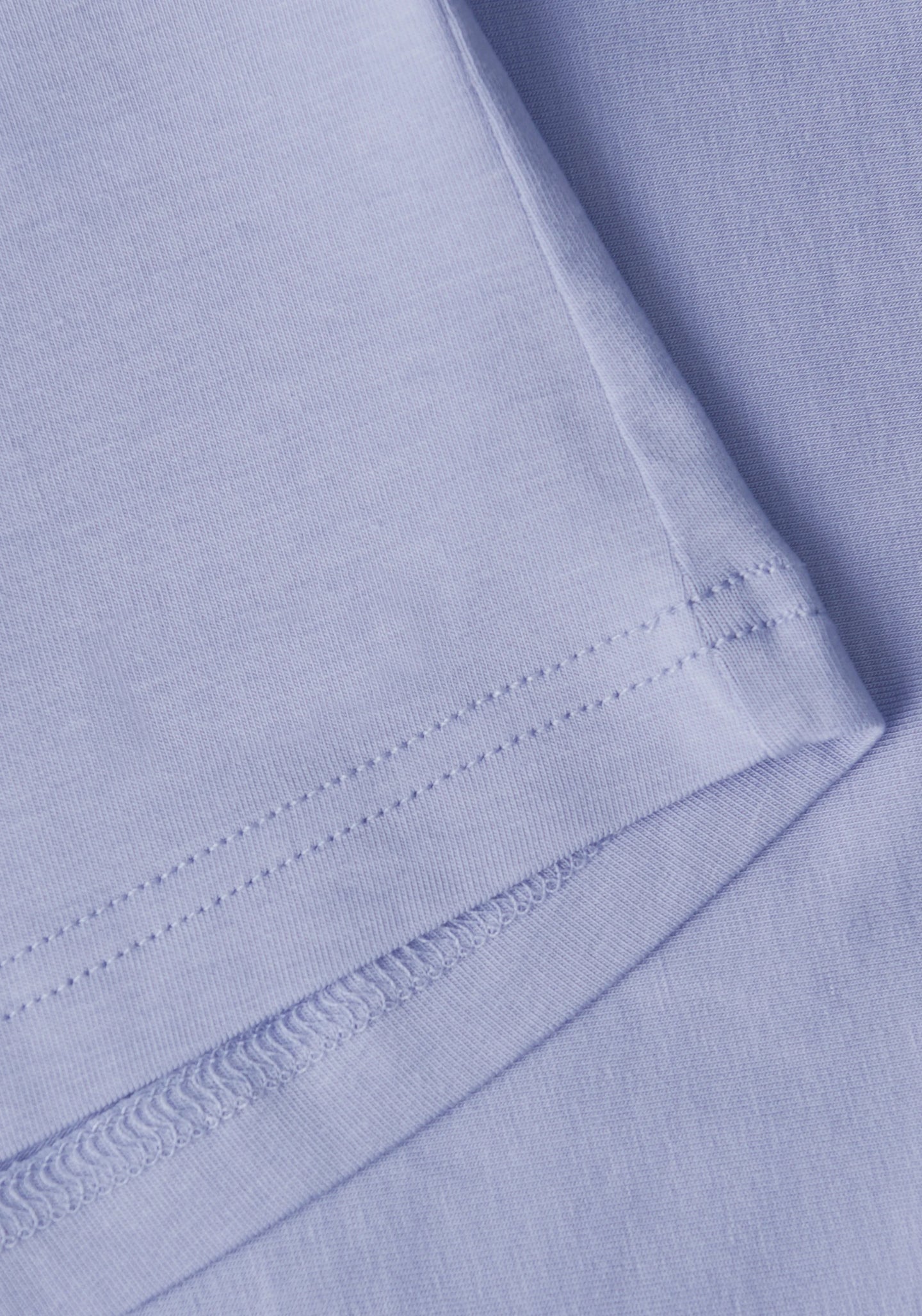 Cotton Blend Slim Tee - Blueberry Mist