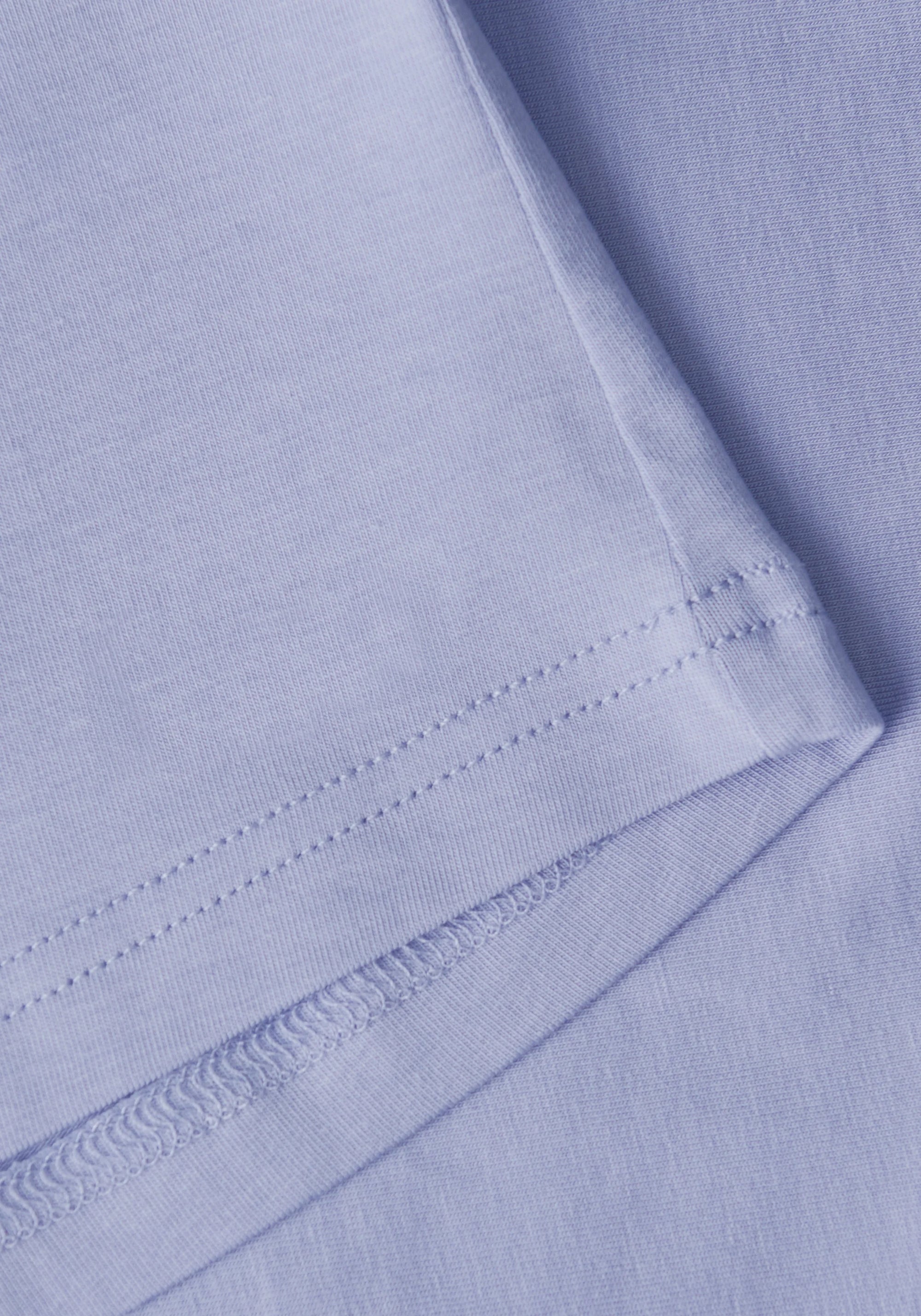 Cotton Blend Slim Tee - Blueberry Mist