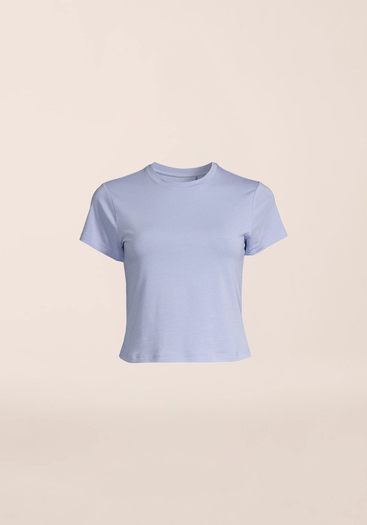 Cotton Blend Slim Tee - Blueberry Mist
